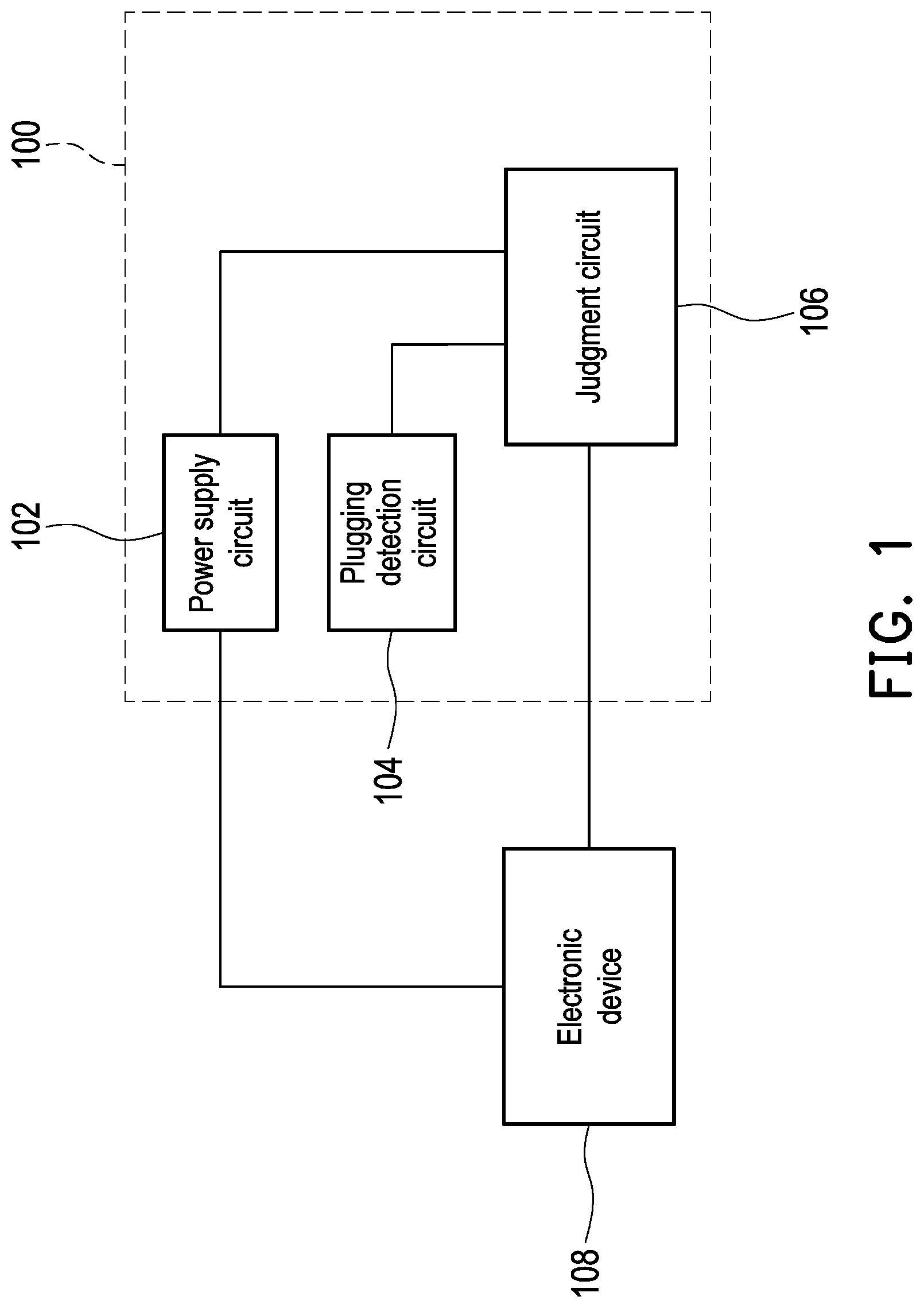 Patent US12348219 — Power supply circuit module and power supply judgment method thereof — Figure 1