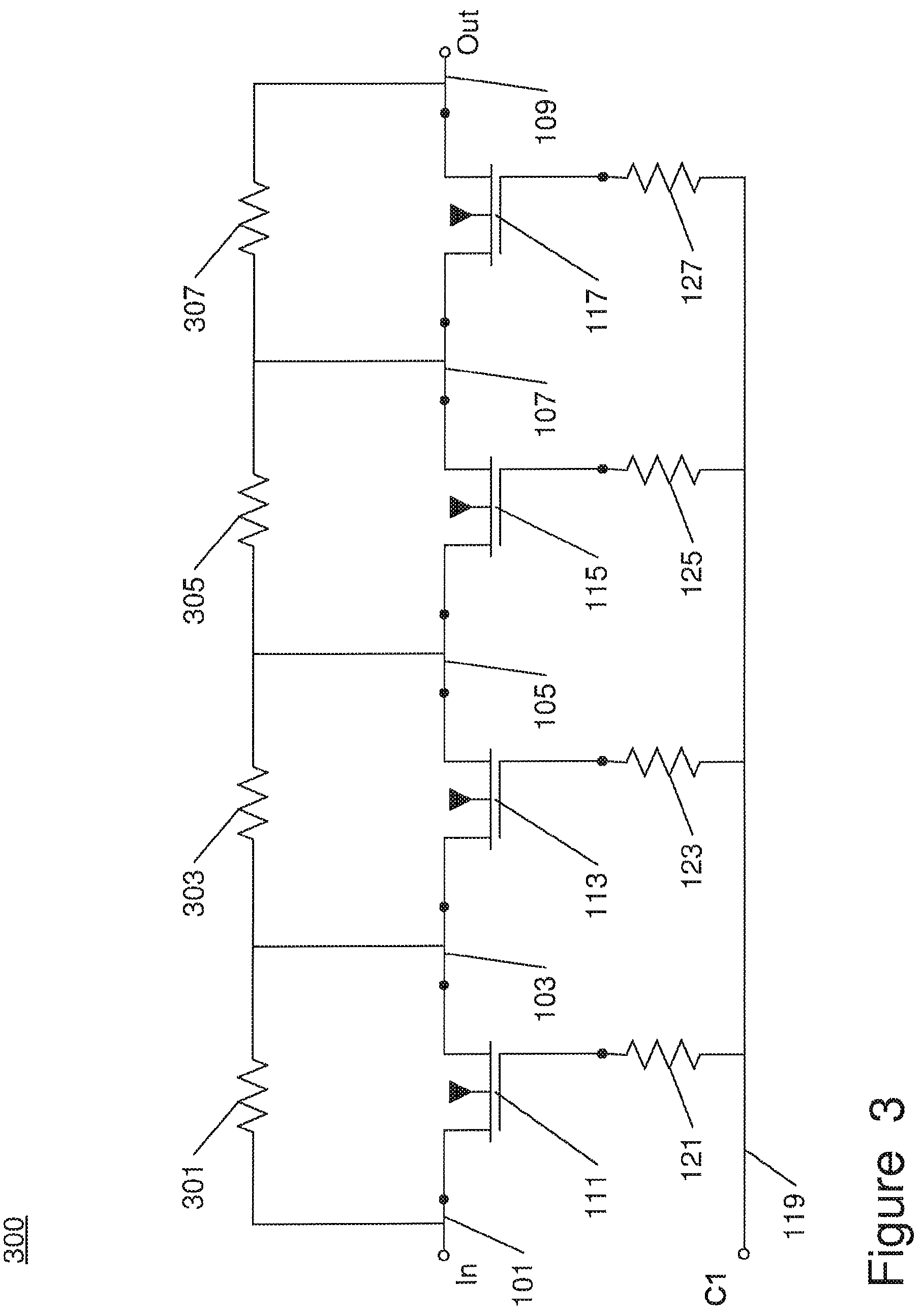 Patent US12348221 Figure 5 – Circuit and method for controlling charge injection in radio frequency switches