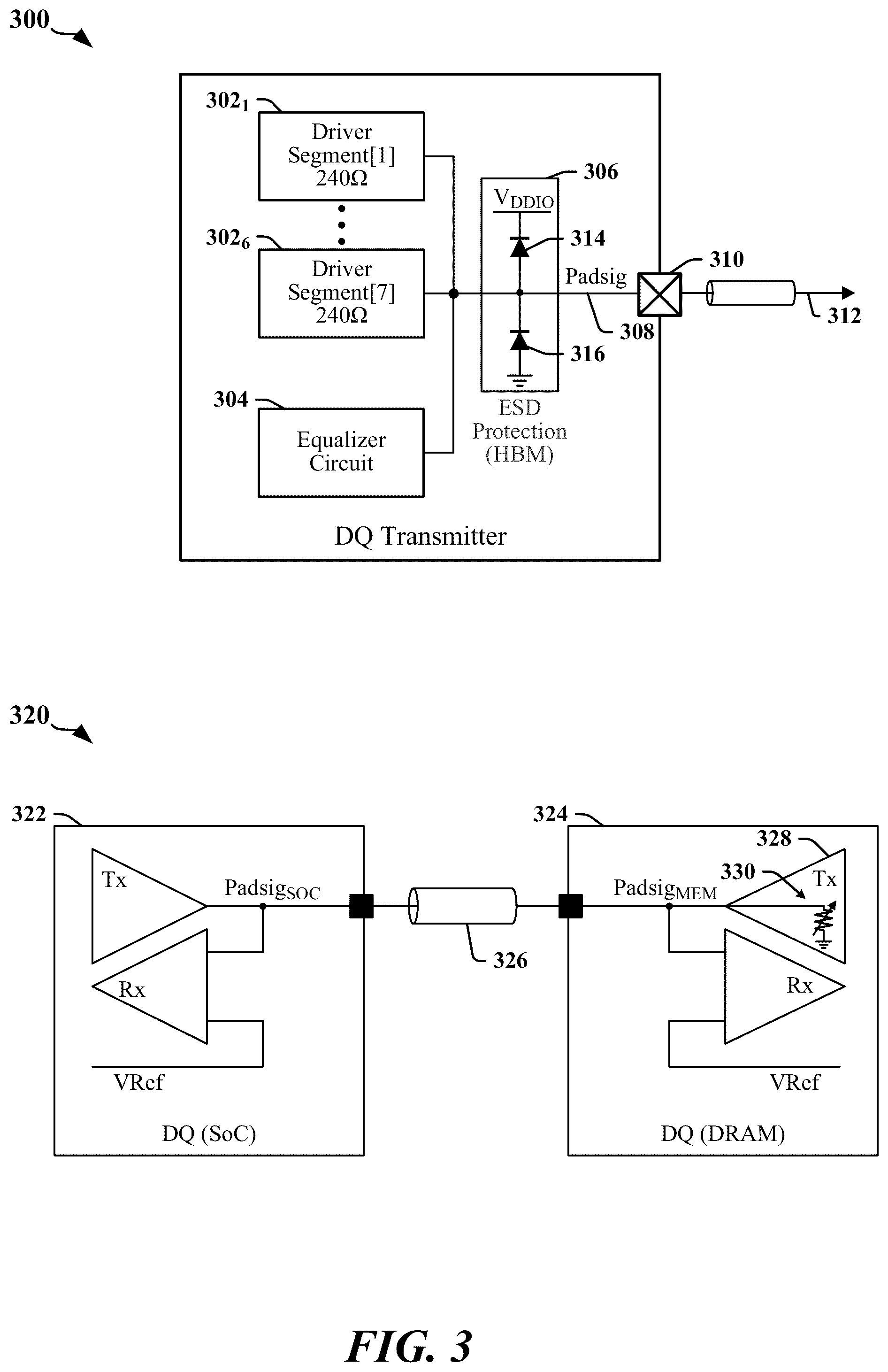 Patent US12348227 Figure 3 – Double data rate output circuit with reconfigurable equalizer