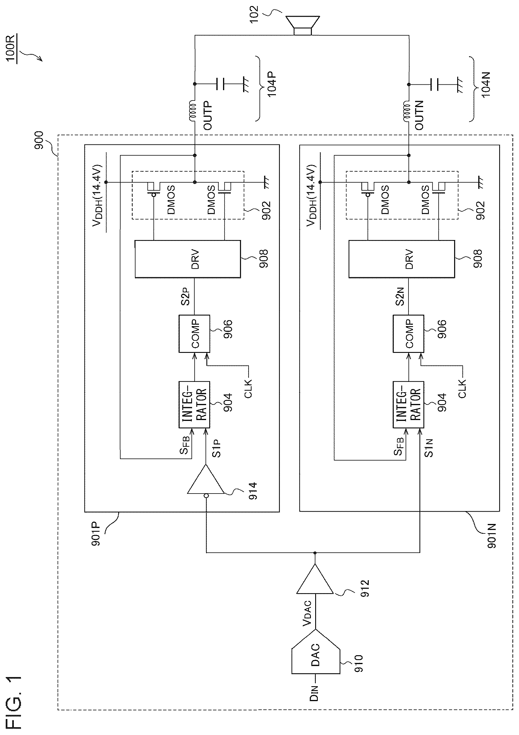 Patent US12348242 Figure 1 – D/A converter