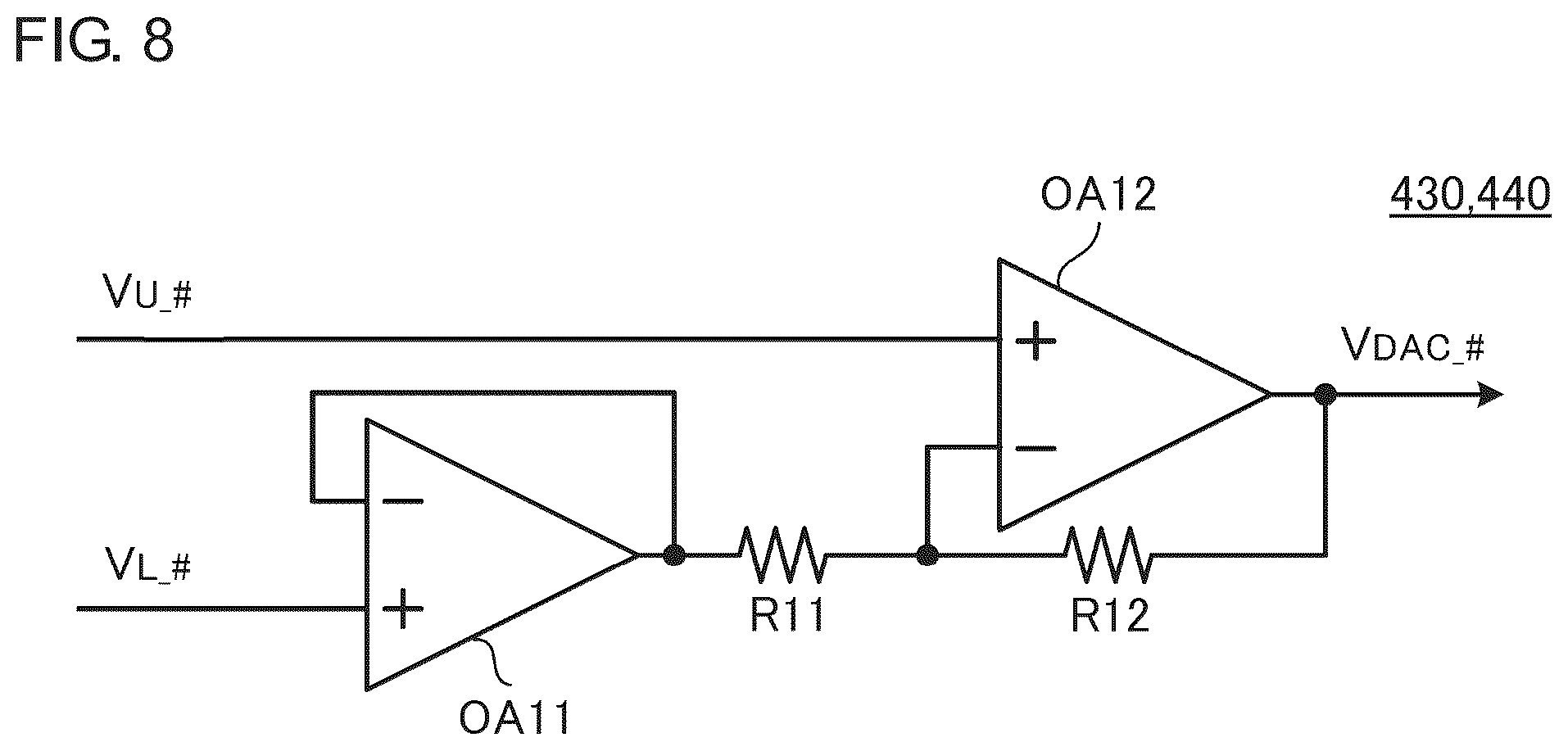 Patent US12348242 Figure 8 – D/A converter