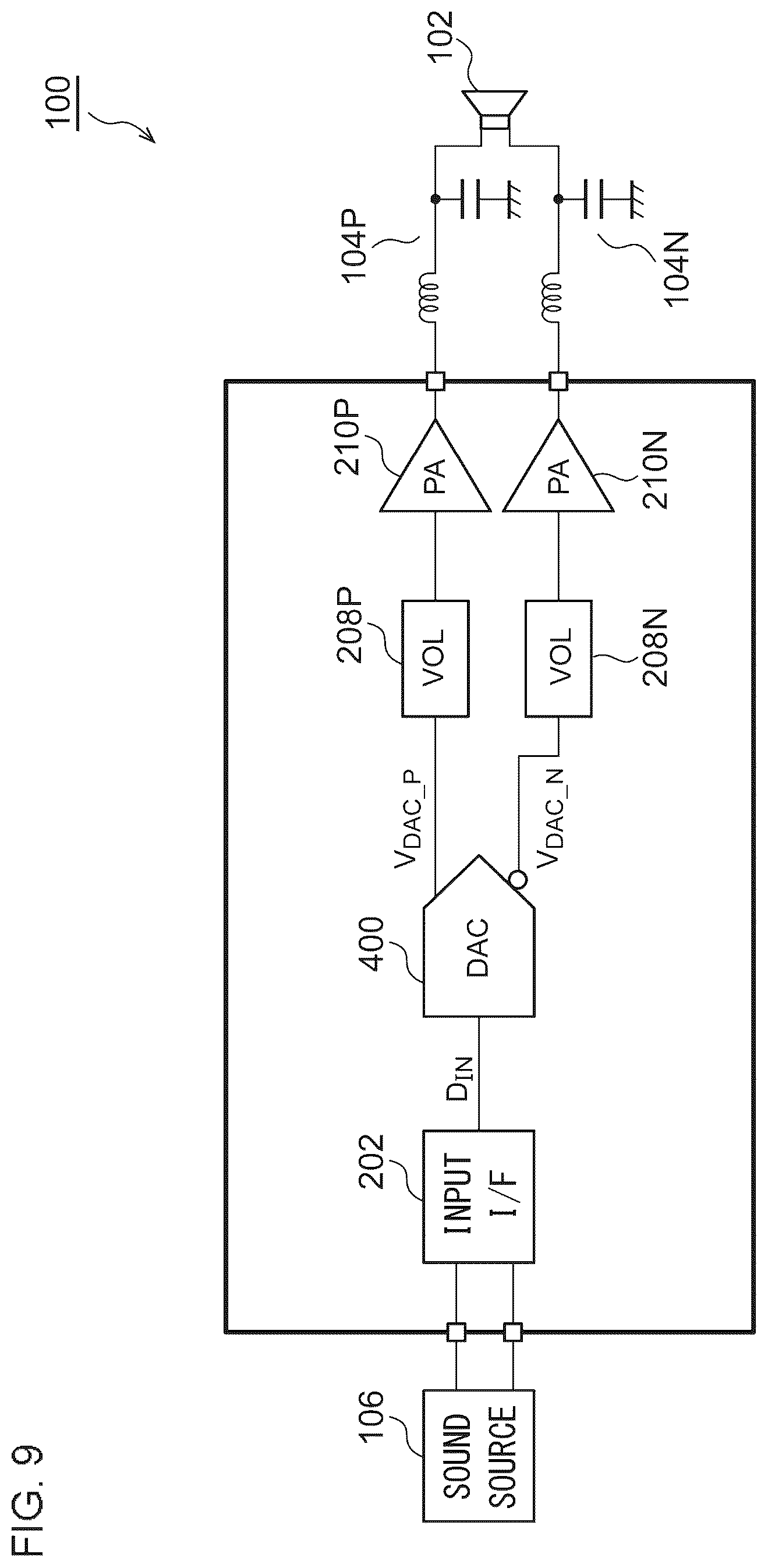 Patent US12348242 Figure 9 – D/A converter