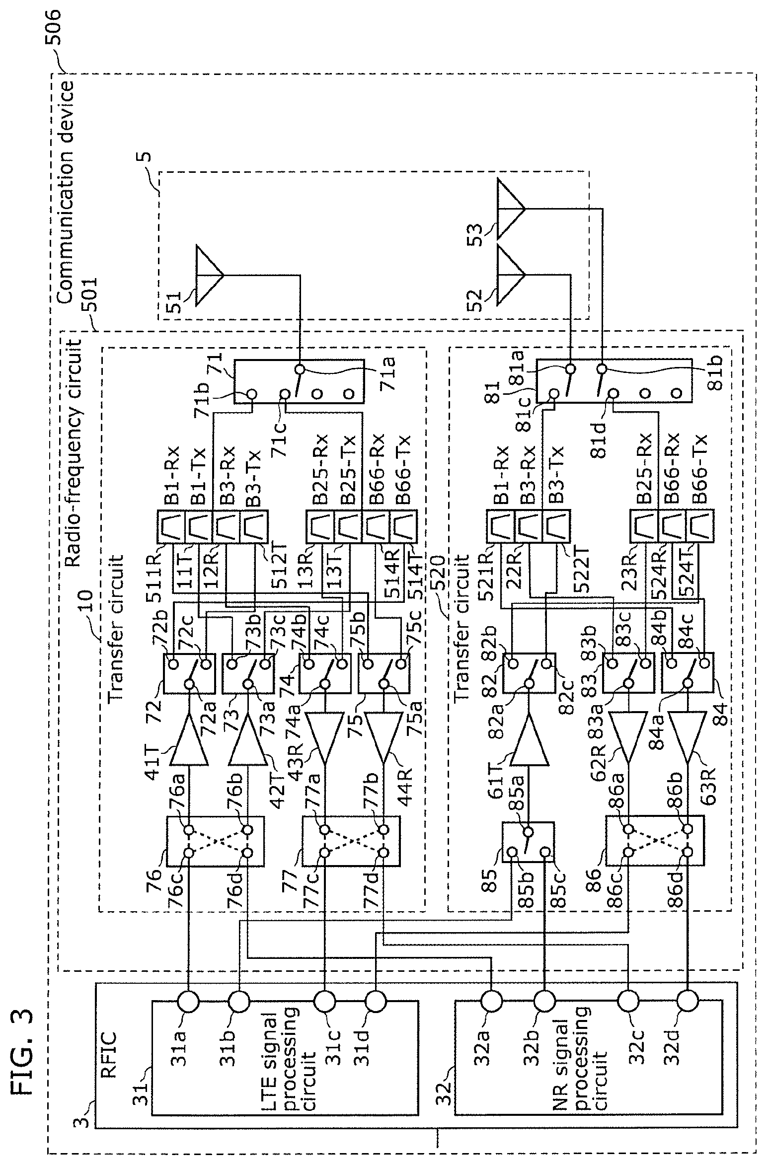 Patent US12348248 Figure 3 – Radio-frequency circuit and communication device