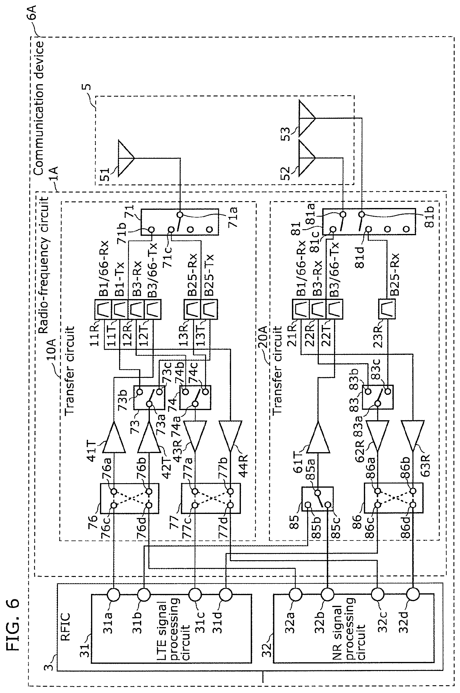 Patent US12348248 Figure 6 – Radio-frequency circuit and communication device