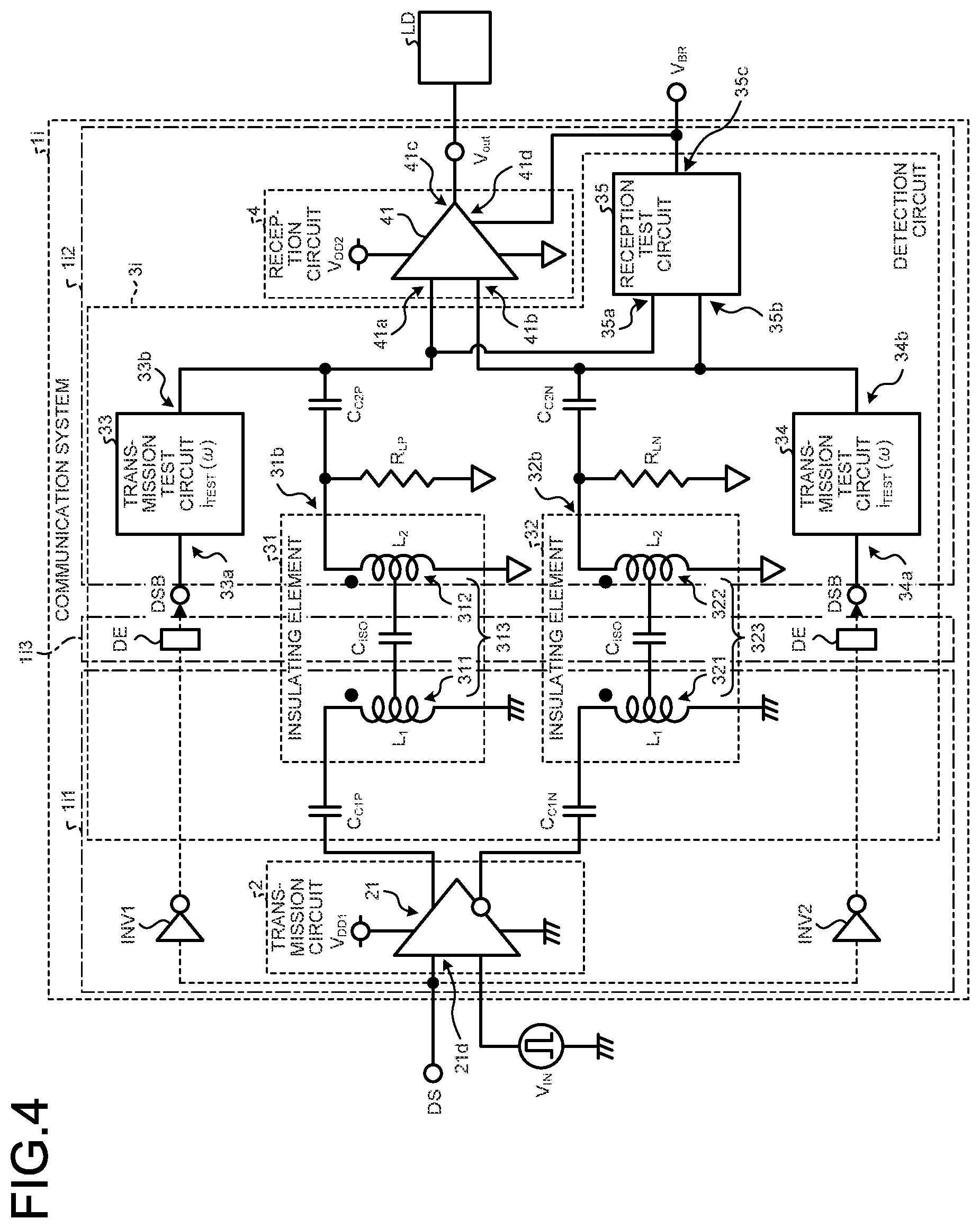 Patent US12348254 Figure 3 – Detection circuit and communication system
