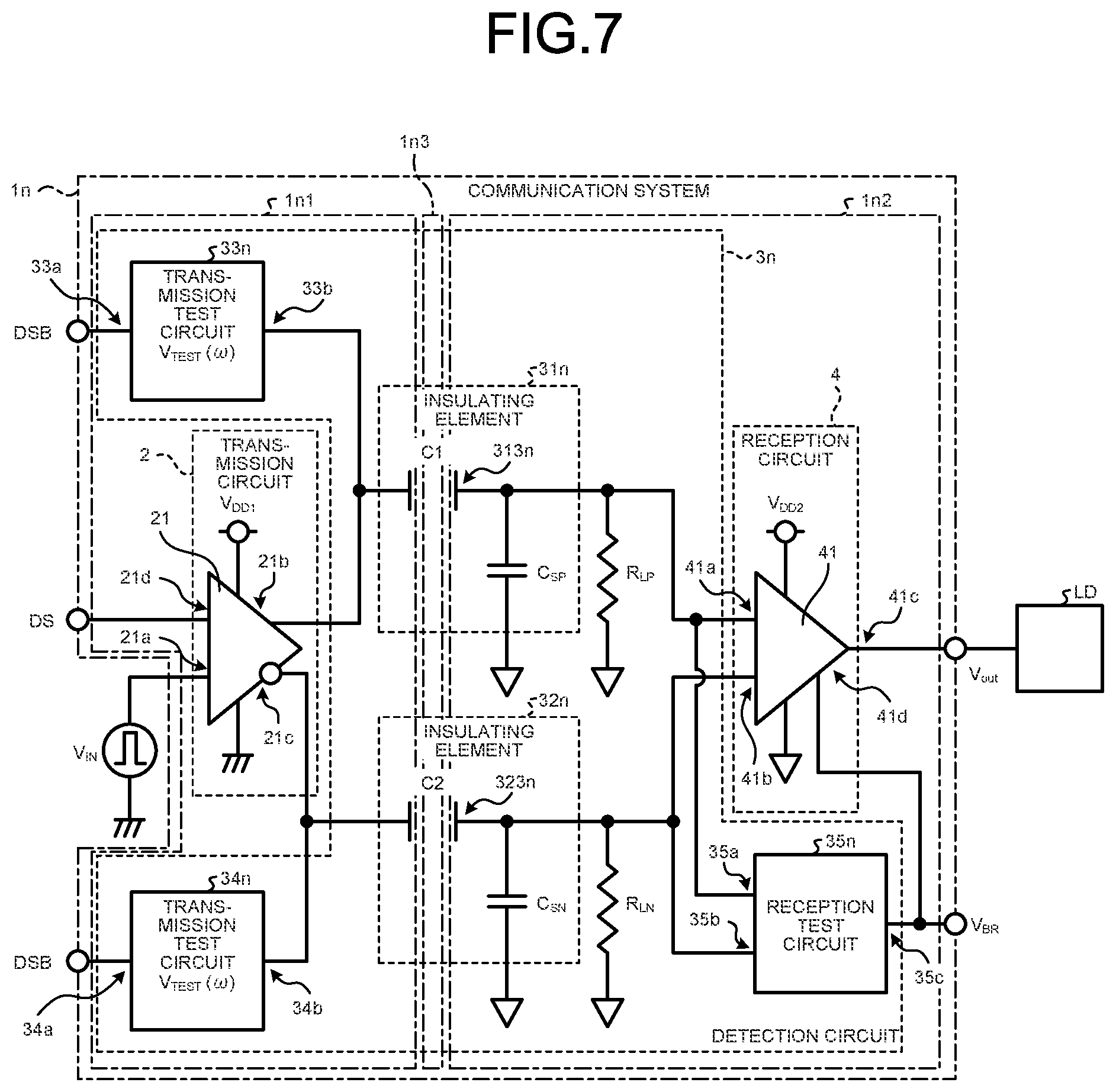 Patent US12348254 Figure 6 – Detection circuit and communication system