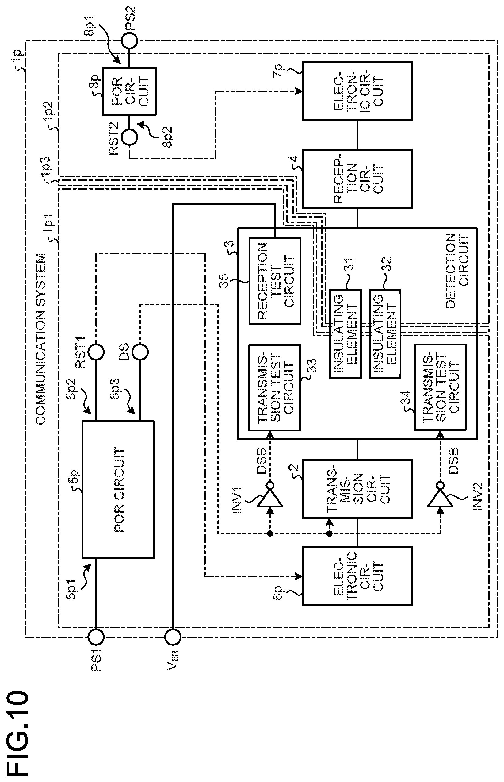 Patent US12348254 Figure 9 – Detection circuit and communication system