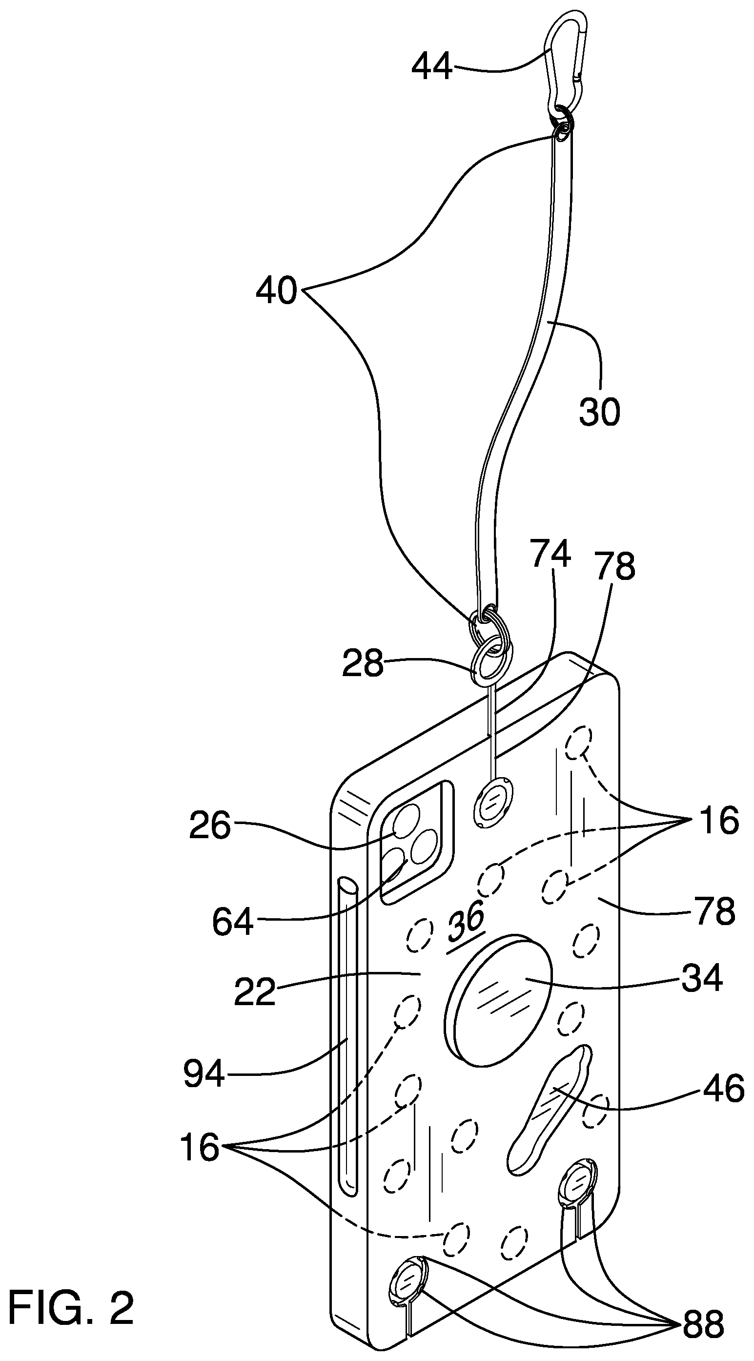 Patent US12348258 Figure 2 – Phone case assembly