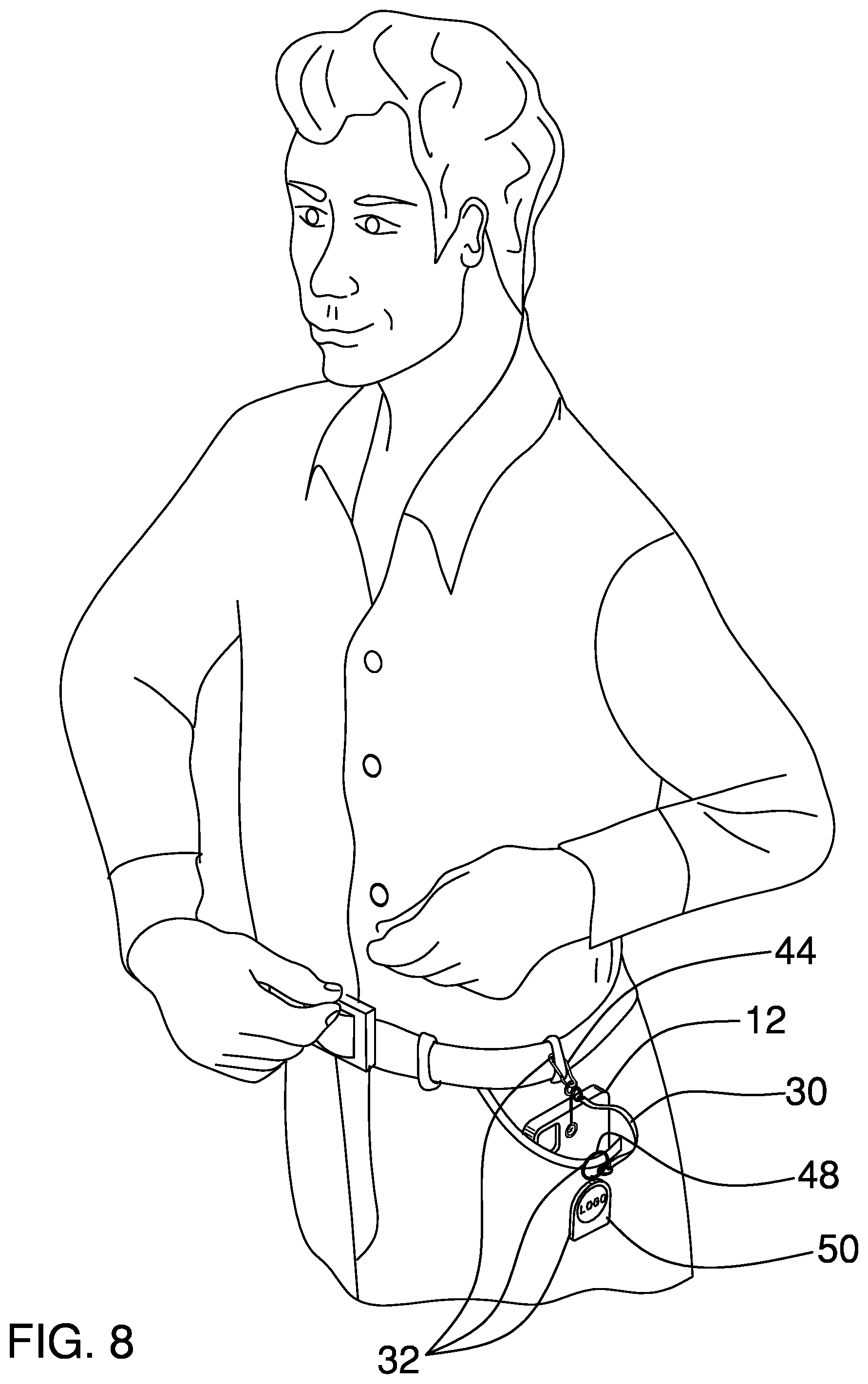 Patent US12348258 Figure 8 – Phone case assembly