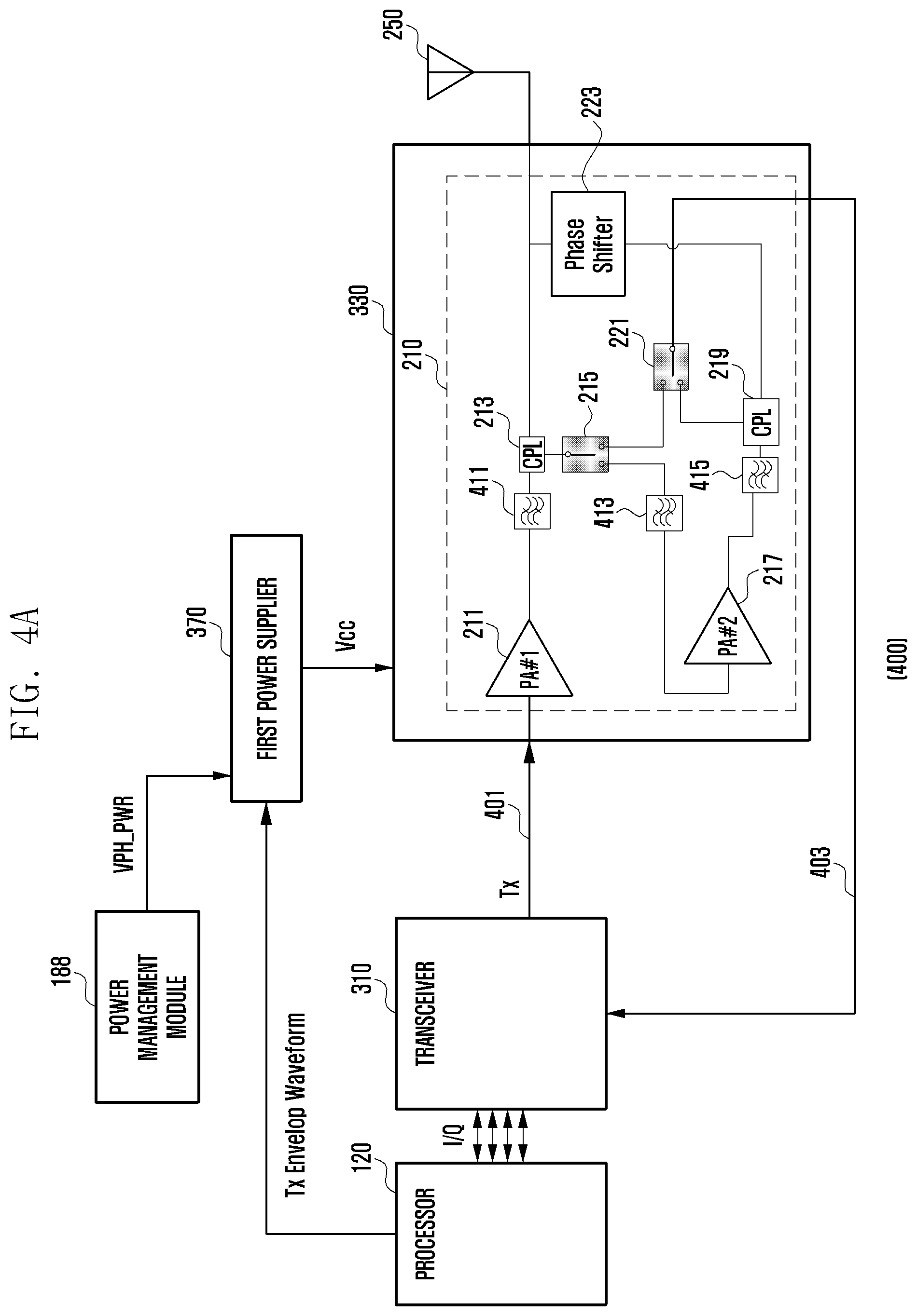 Patent US12348259 Figure 5 – Electronic device and method for controlling power supplied to transmit signal