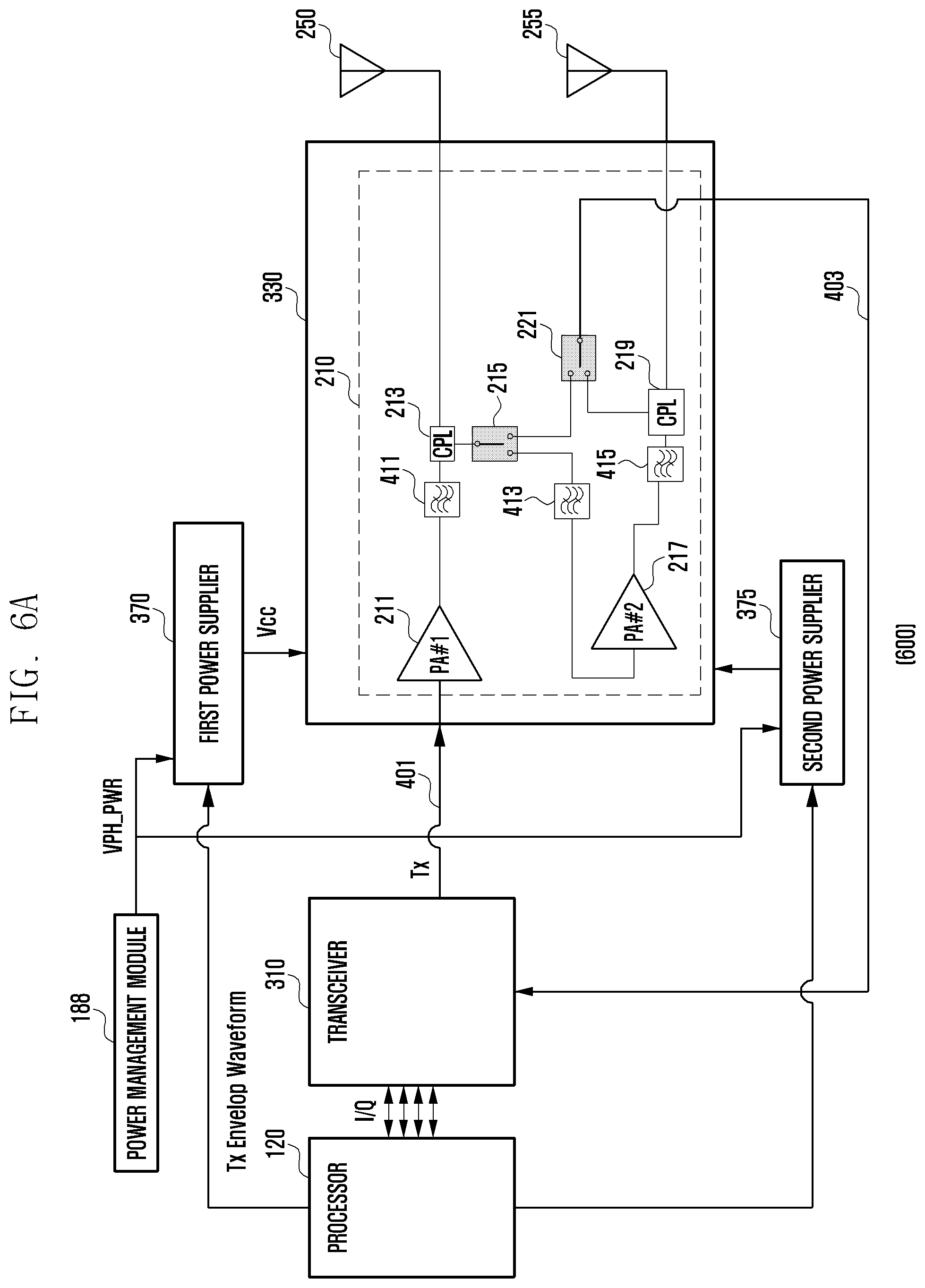 Patent US12348259 Figure 9 – Electronic device and method for controlling power supplied to transmit signal