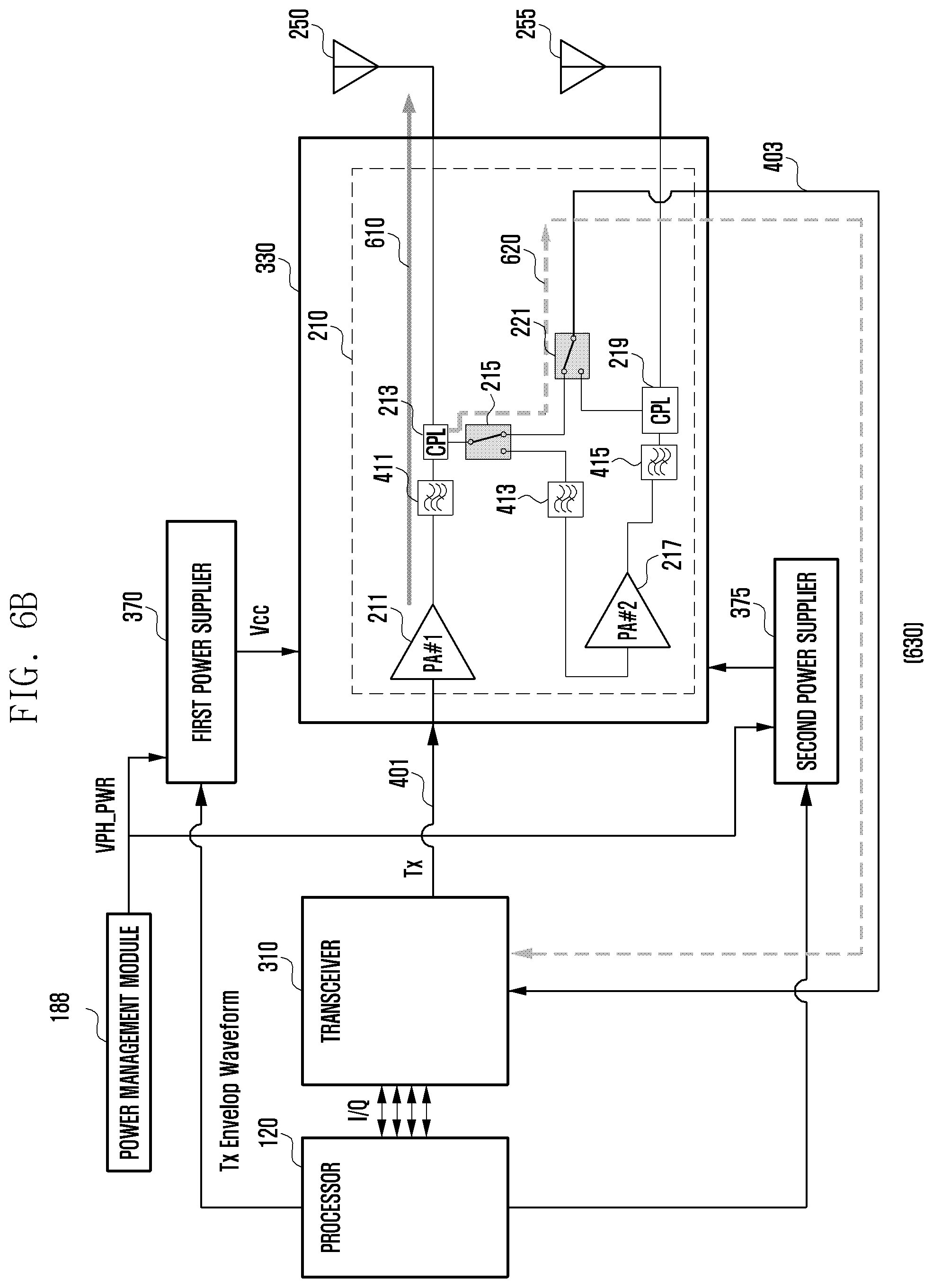 Patent US12348259 Figure 10 – Electronic device and method for controlling power supplied to transmit signal