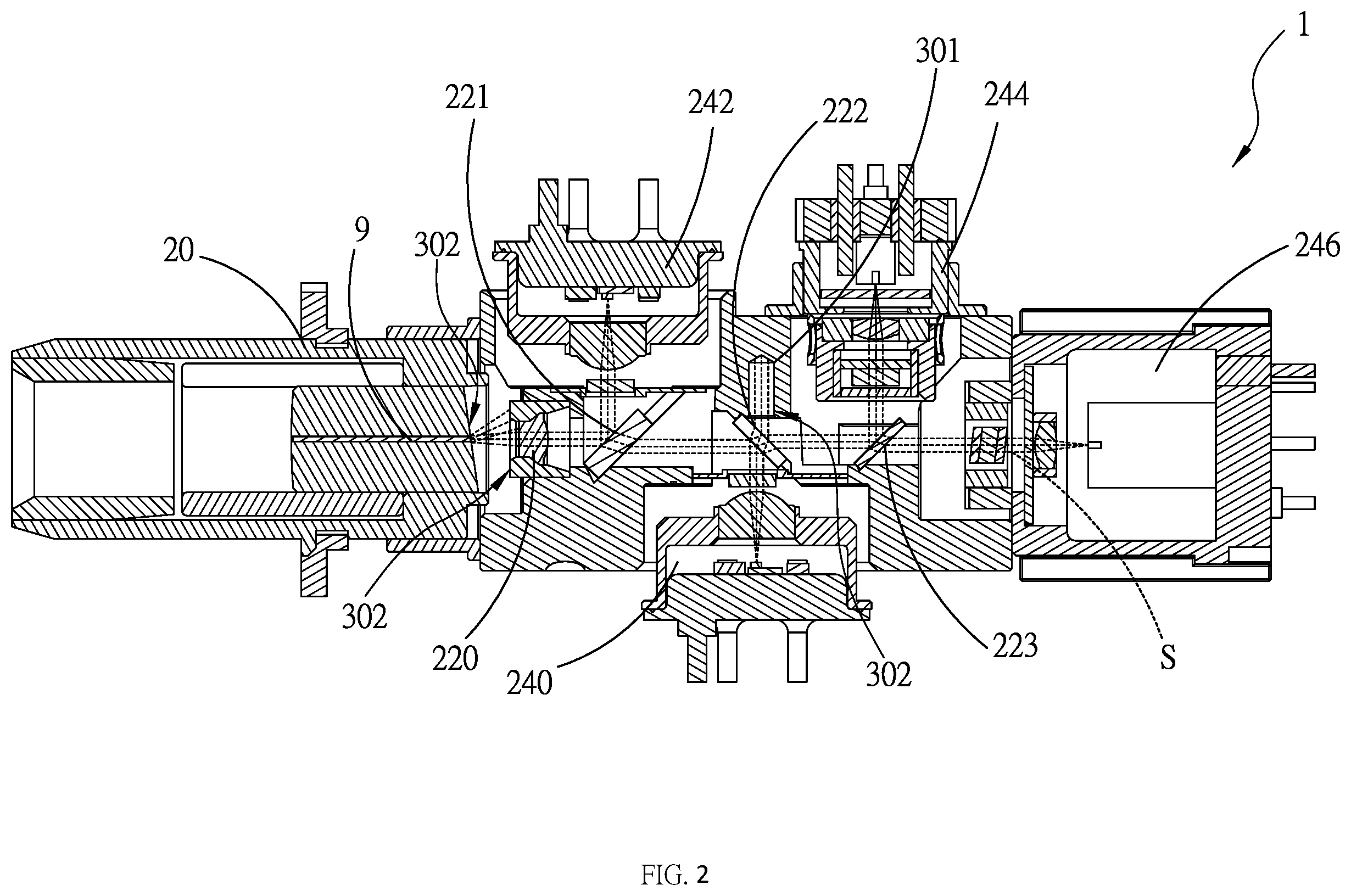 Patent US12348270 Figure 2 – Optical transmission device