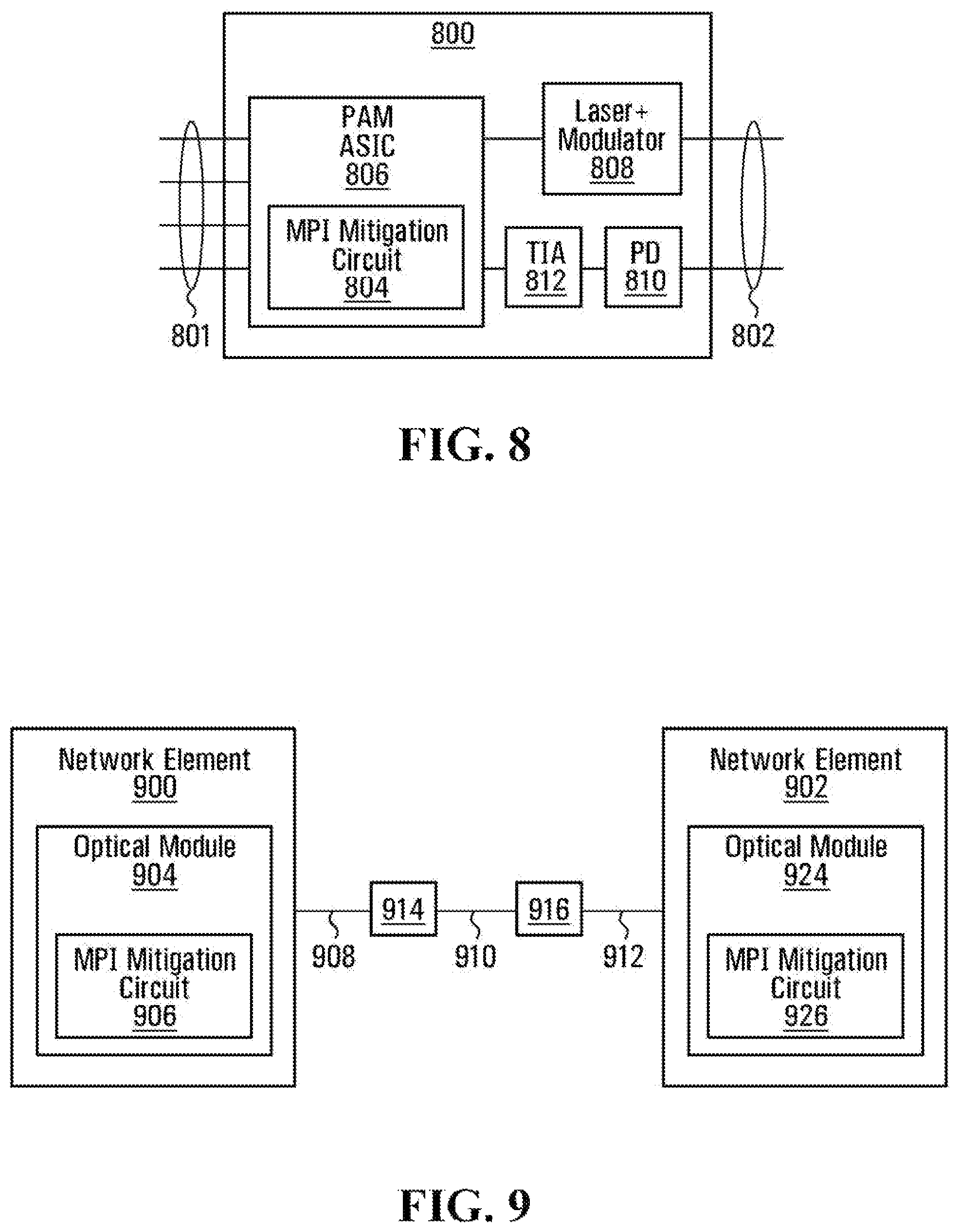 Patent US12348273 Figure 5 – Circuit for multi-path interference mitigation in an optical communication system