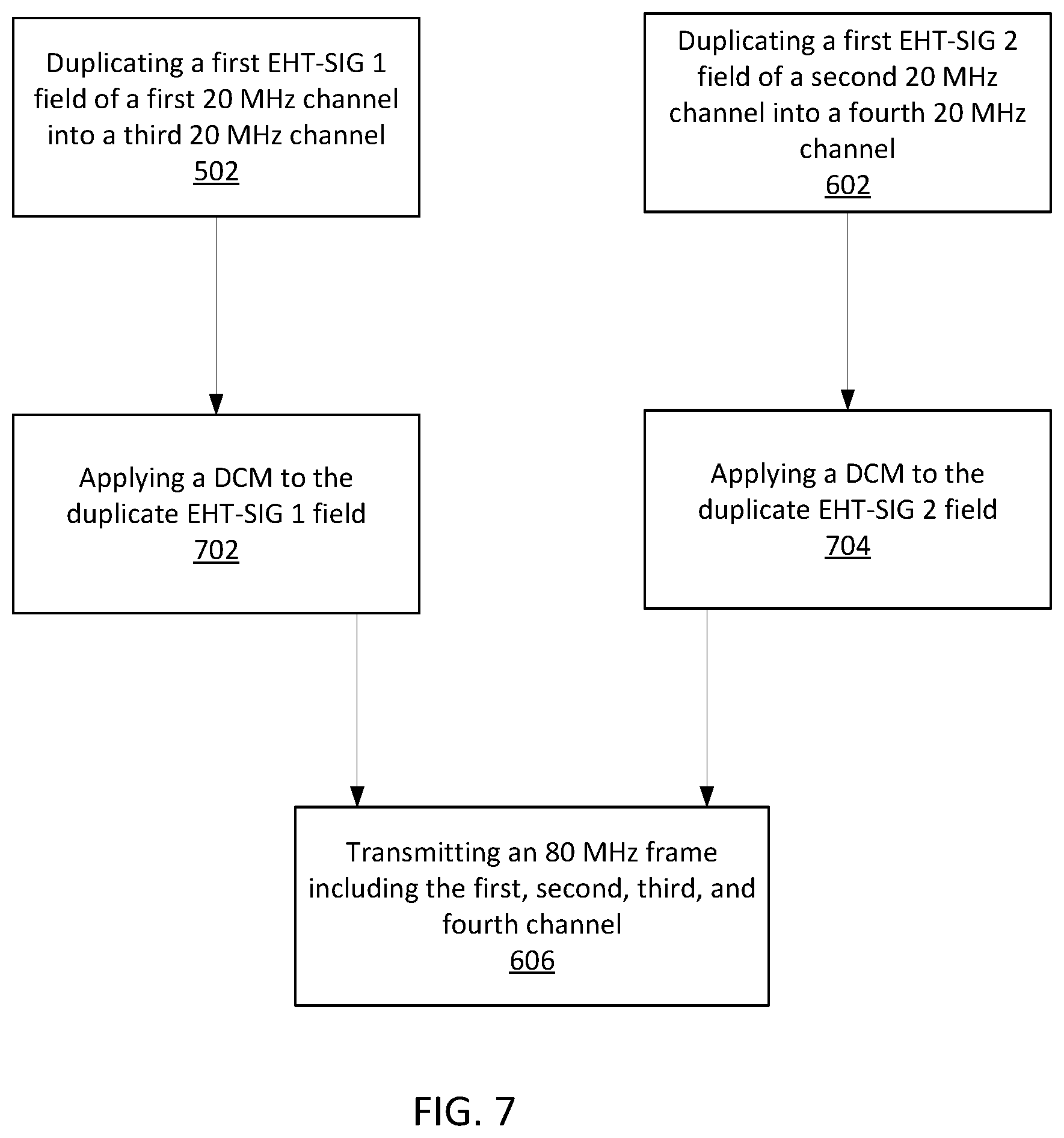 Patent US12348296 Figure 7 – EHT-SIG detection with various diversity schemes