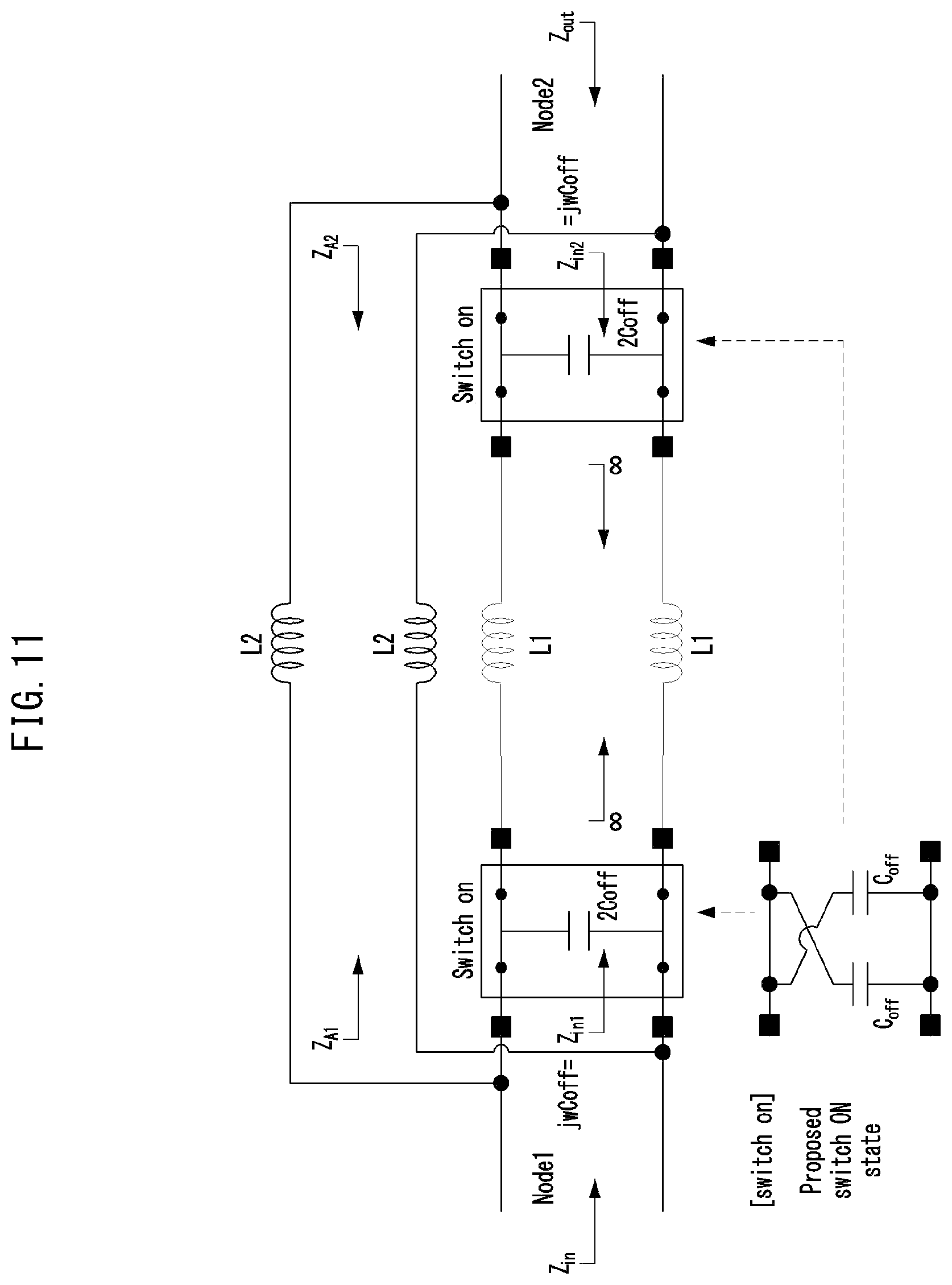 Patent US12348338 Figure 9 – Reconfigurable circuit for differential network including cross-coupled switch