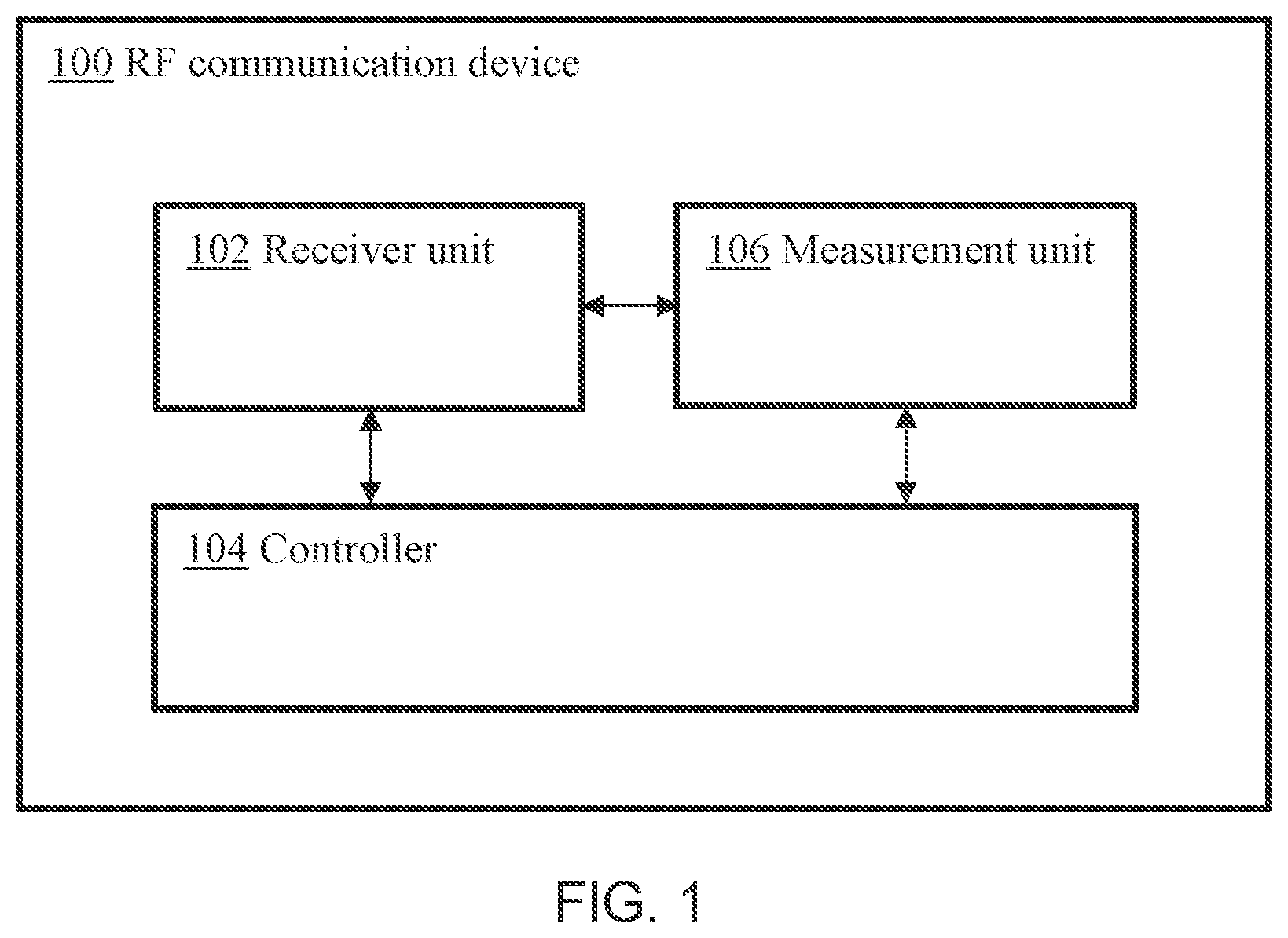 Patent US12348353 Figure 1 – RF communication device and operating method