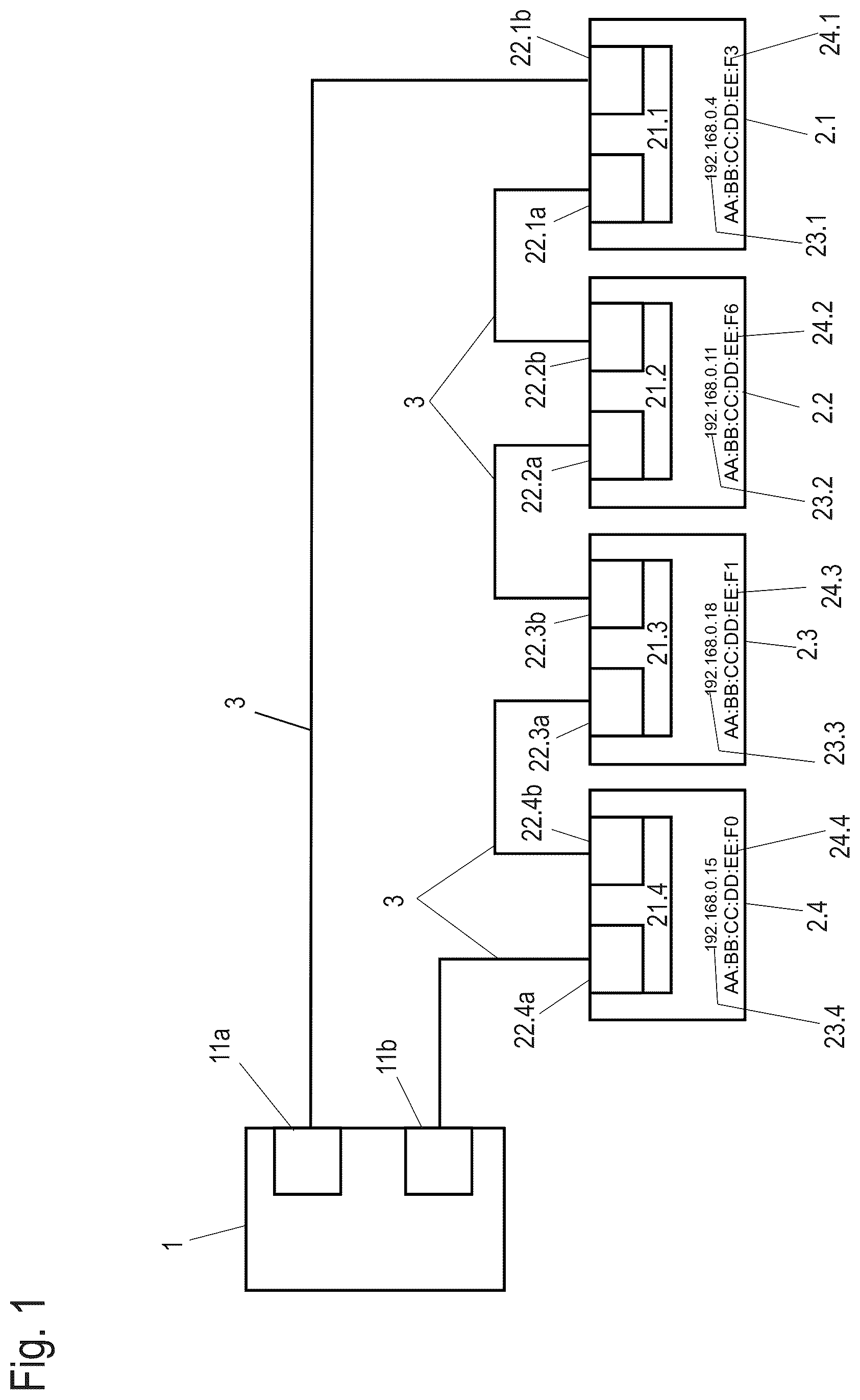 Patent US12348377 Figure 1 – Method for determining a chain position of a network subscriber