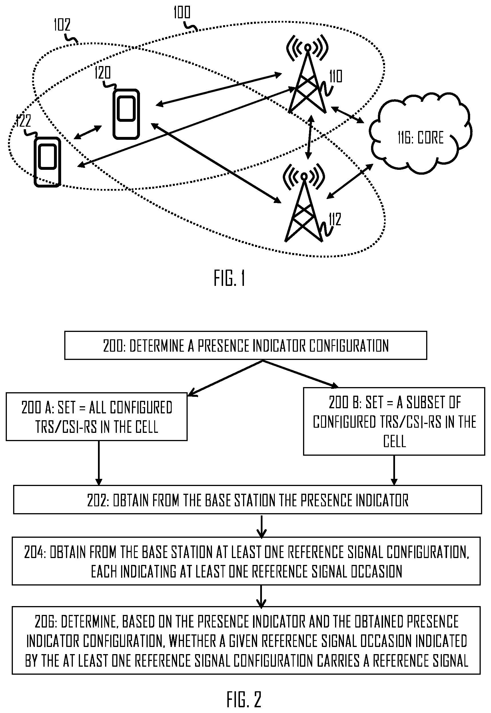 Patent US12348447 Figure 1 – Reference signal transmission