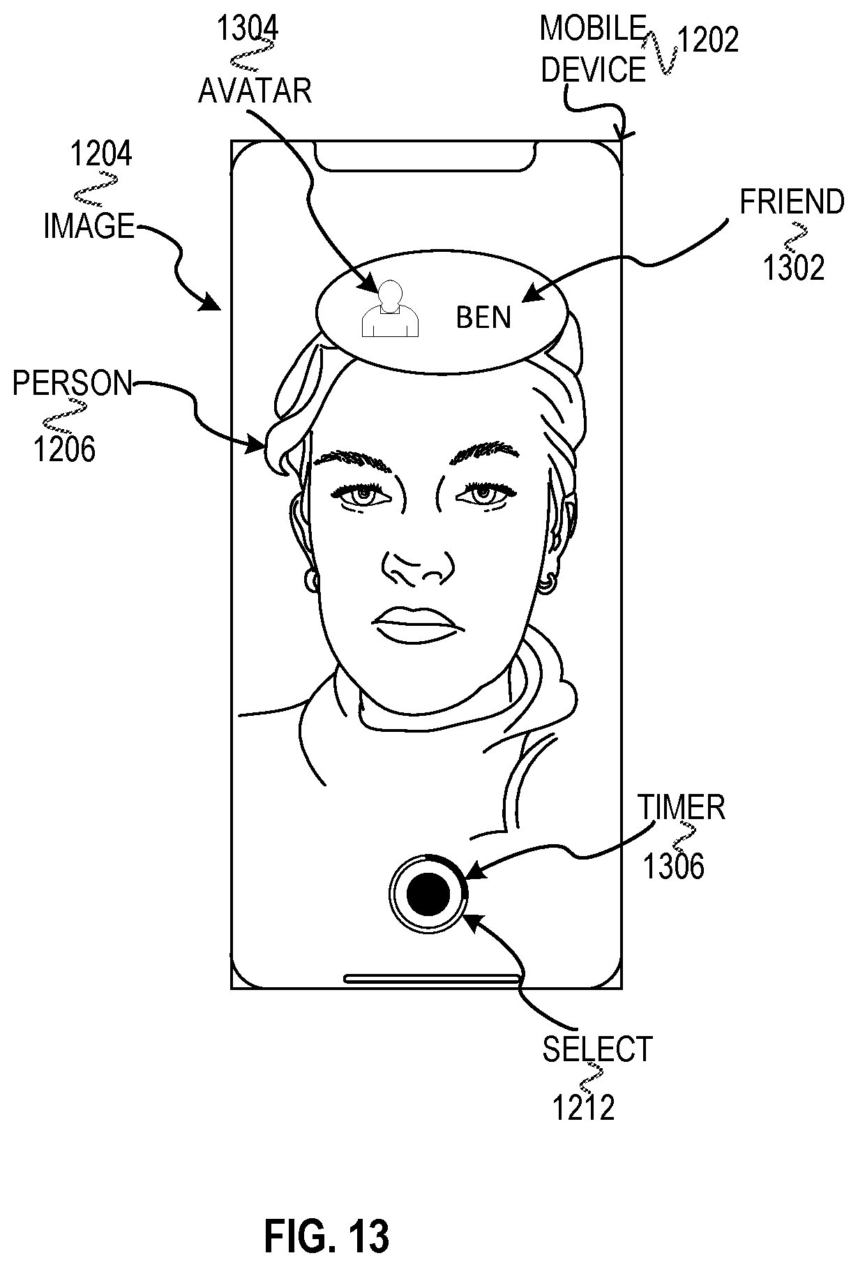 Patent US12348467 Figure 13 – Messaging system with a carousel of related entities