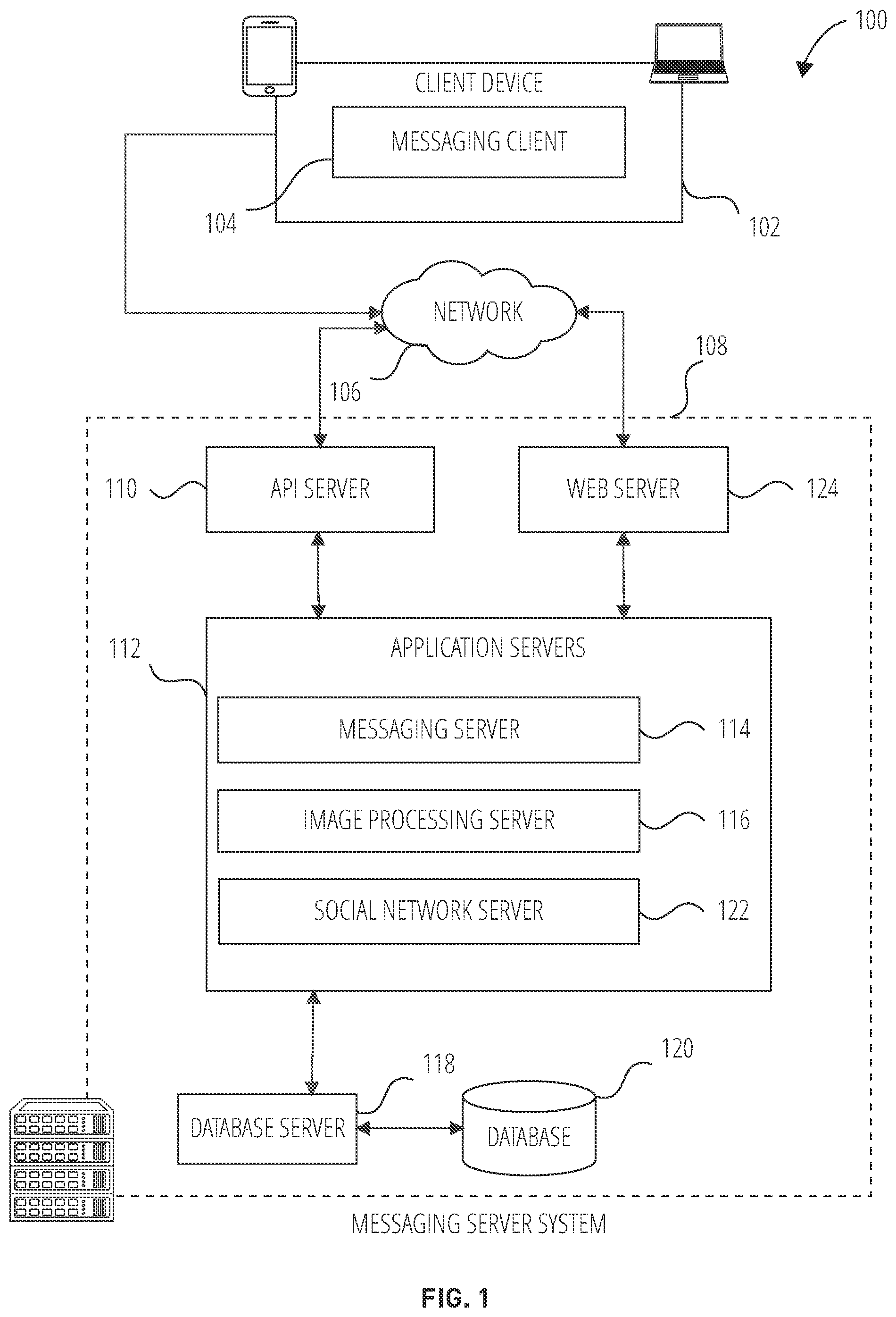 Patent US12348468 — Reply interface with selectable stickers for messaging system — Figure 1