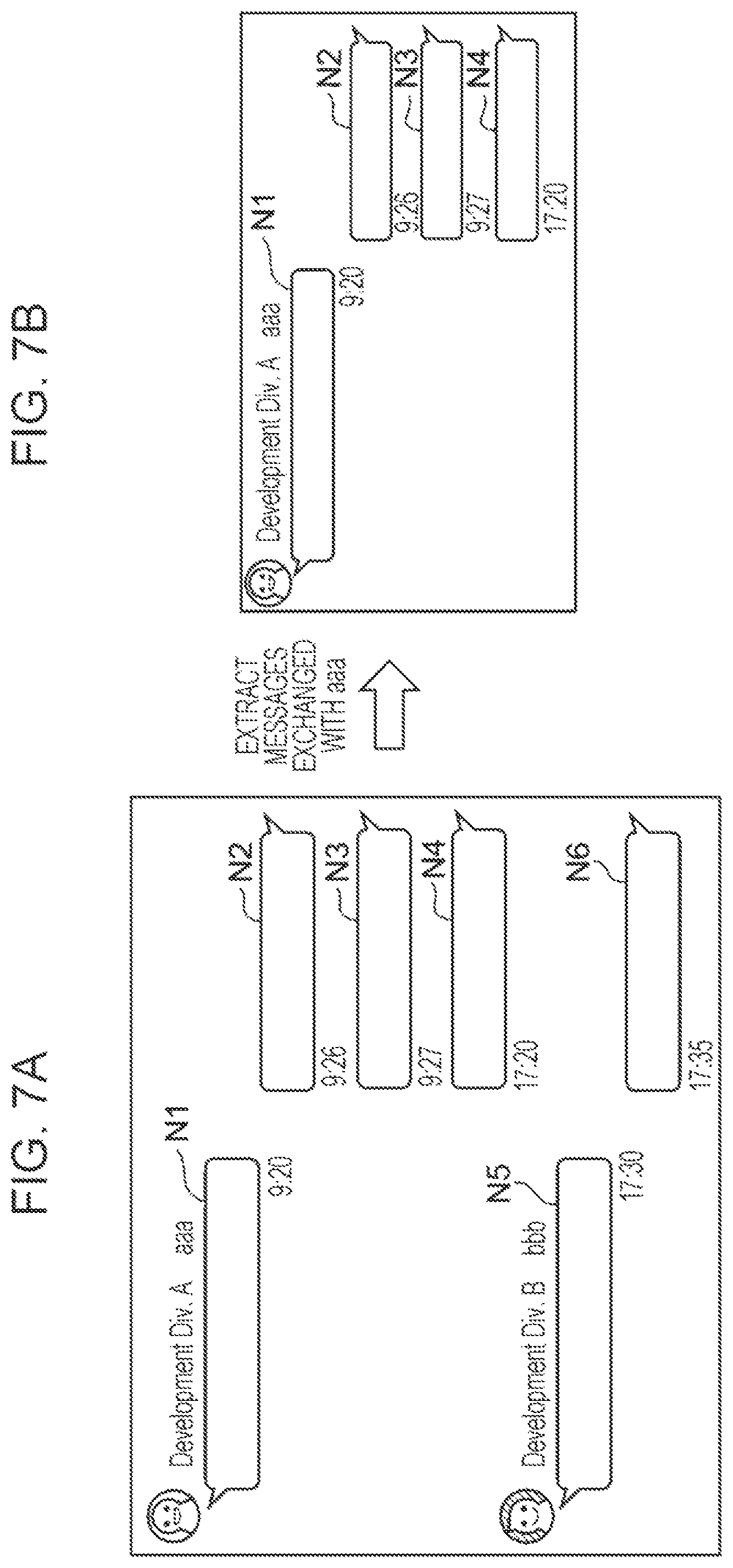 Patent US12348473 Figure 6 – Non-transitory computer readable medium, information processing apparatus, and information processing method for saving or forwarding extracted message