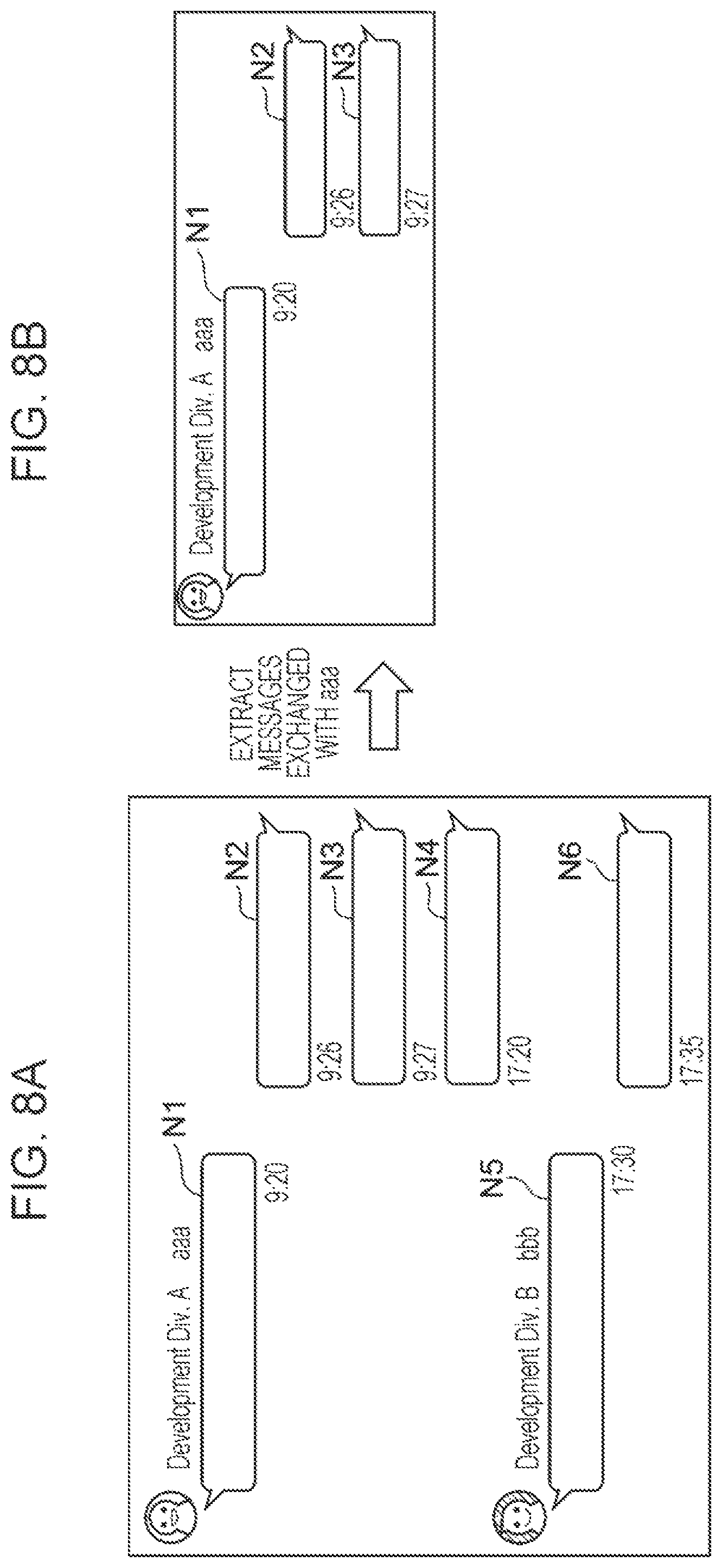 Patent US12348473 Figure 7 – Non-transitory computer readable medium, information processing apparatus, and information processing method for saving or forwarding extracted message