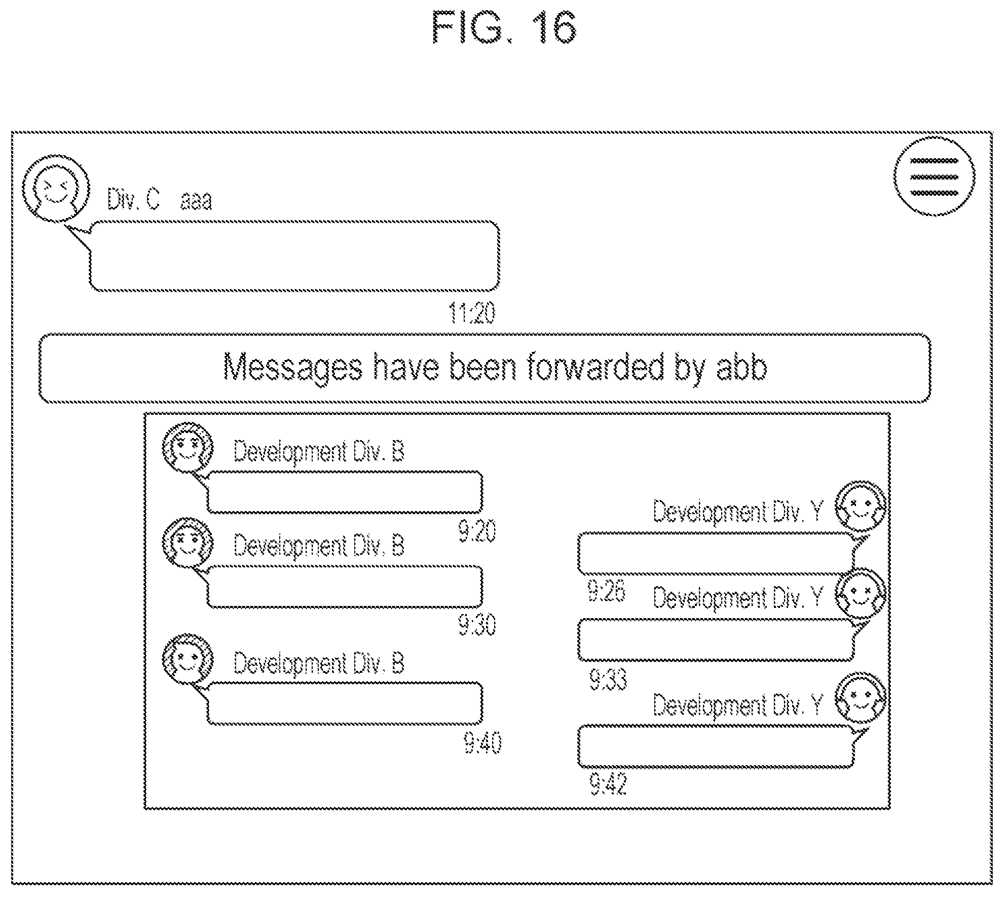 Patent US12348473 Figure 14 – Non-transitory computer readable medium, information processing apparatus, and information processing method for saving or forwarding extracted message