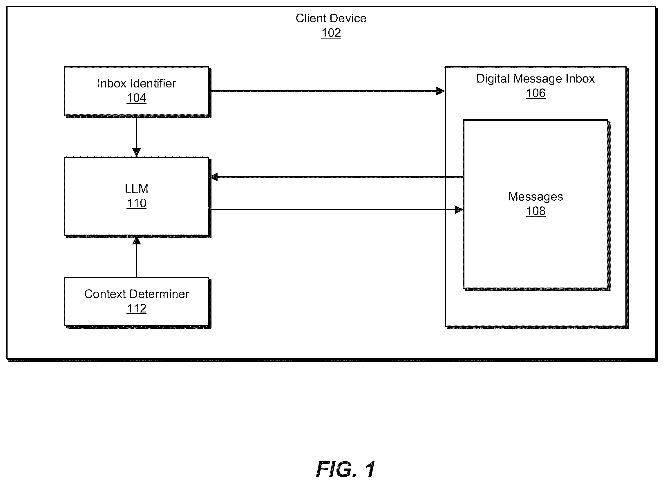 Patent US12348474 Figure 1 – Systems and methods for focused user account inboxes