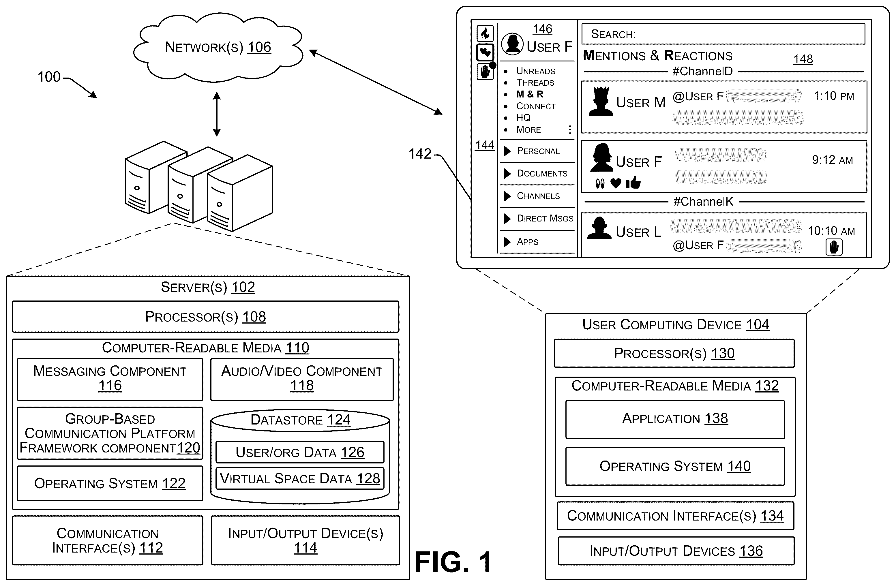 Patent US12348475 Figure 1 – Smart events framework