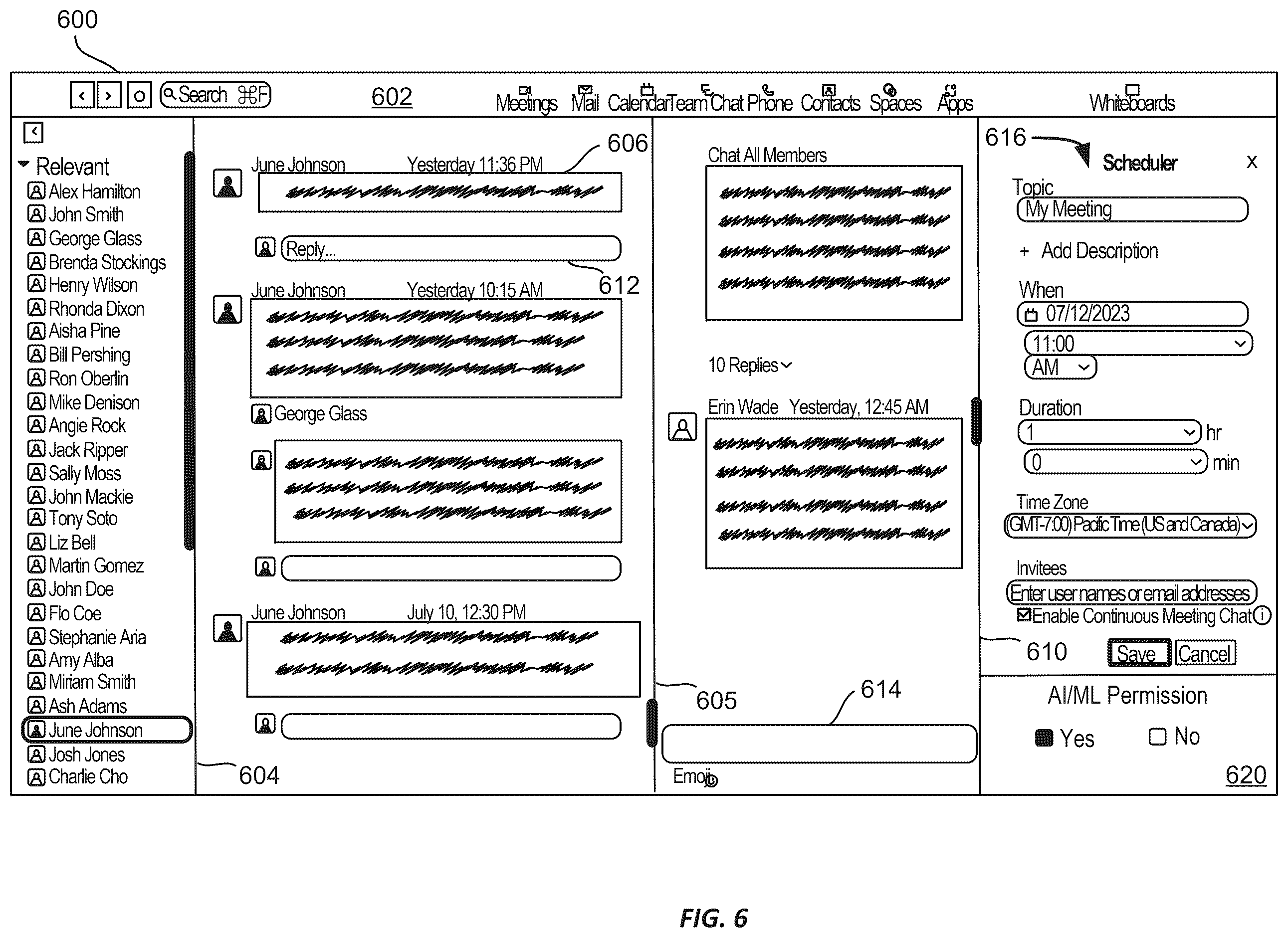 Patent US12348476 Figure 6 – Message generation based on multichannel context