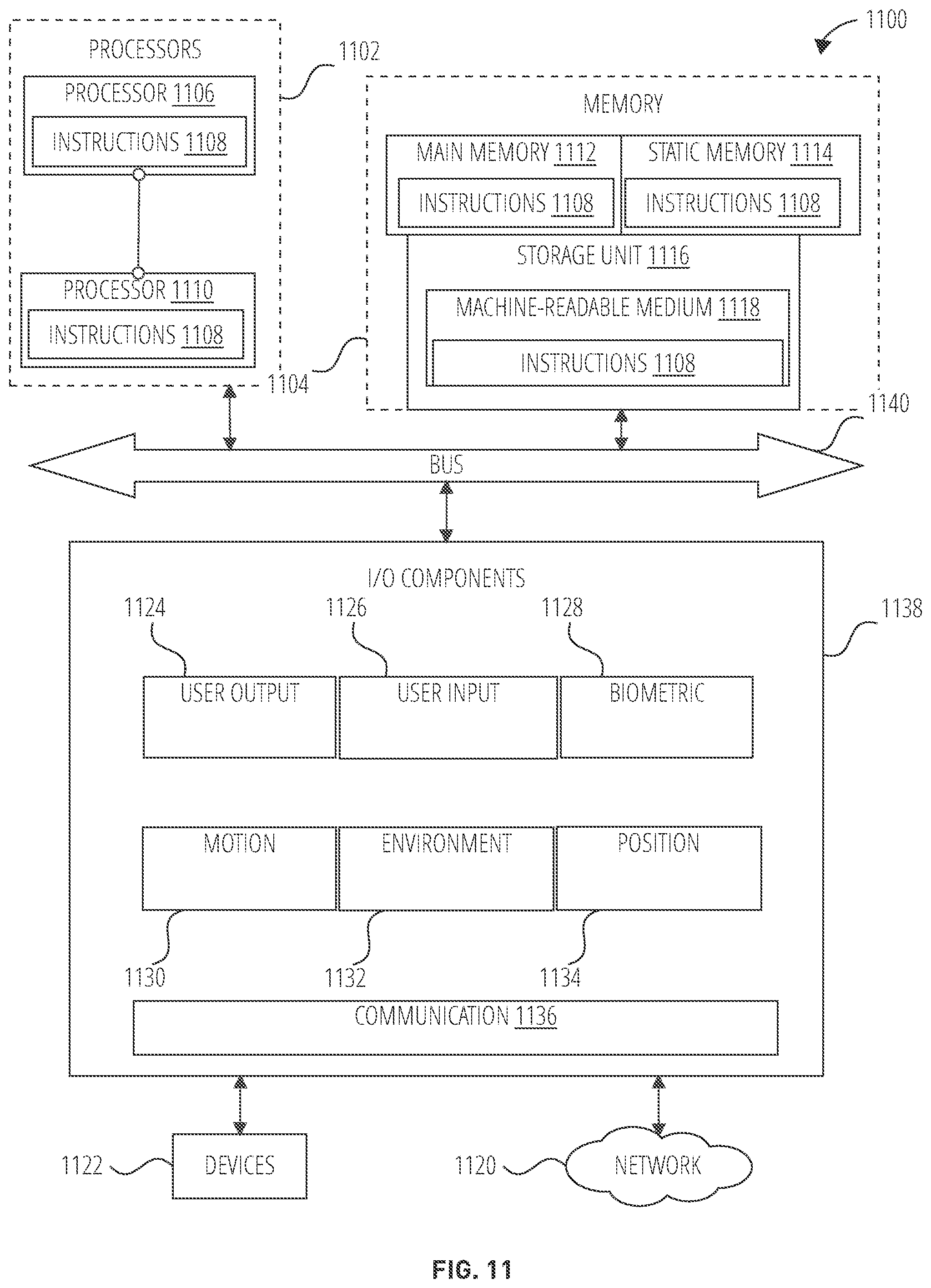 Patent US12348478 Figure 11 – Content collection interface