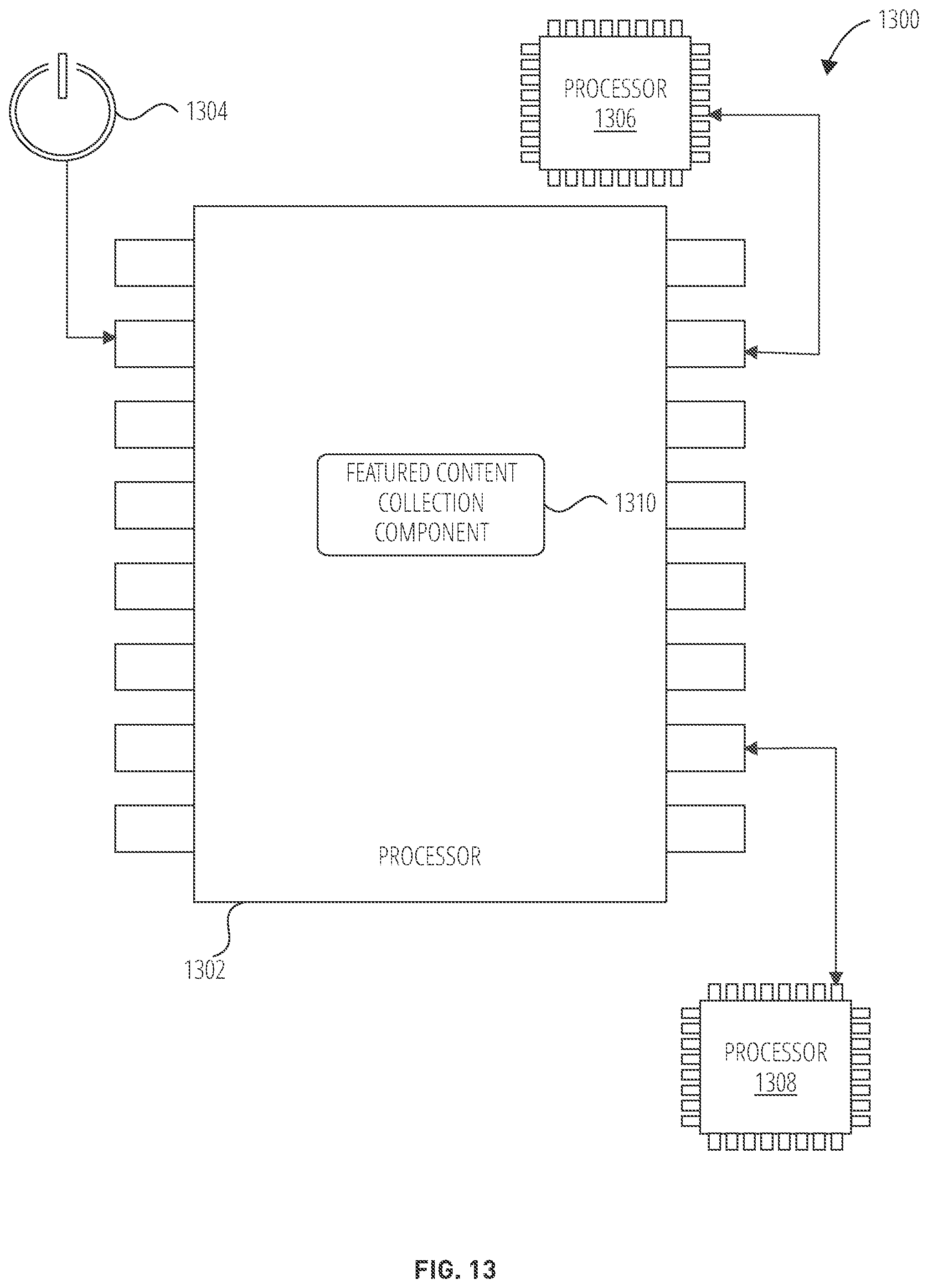 Patent US12348478 Figure 13 – Content collection interface