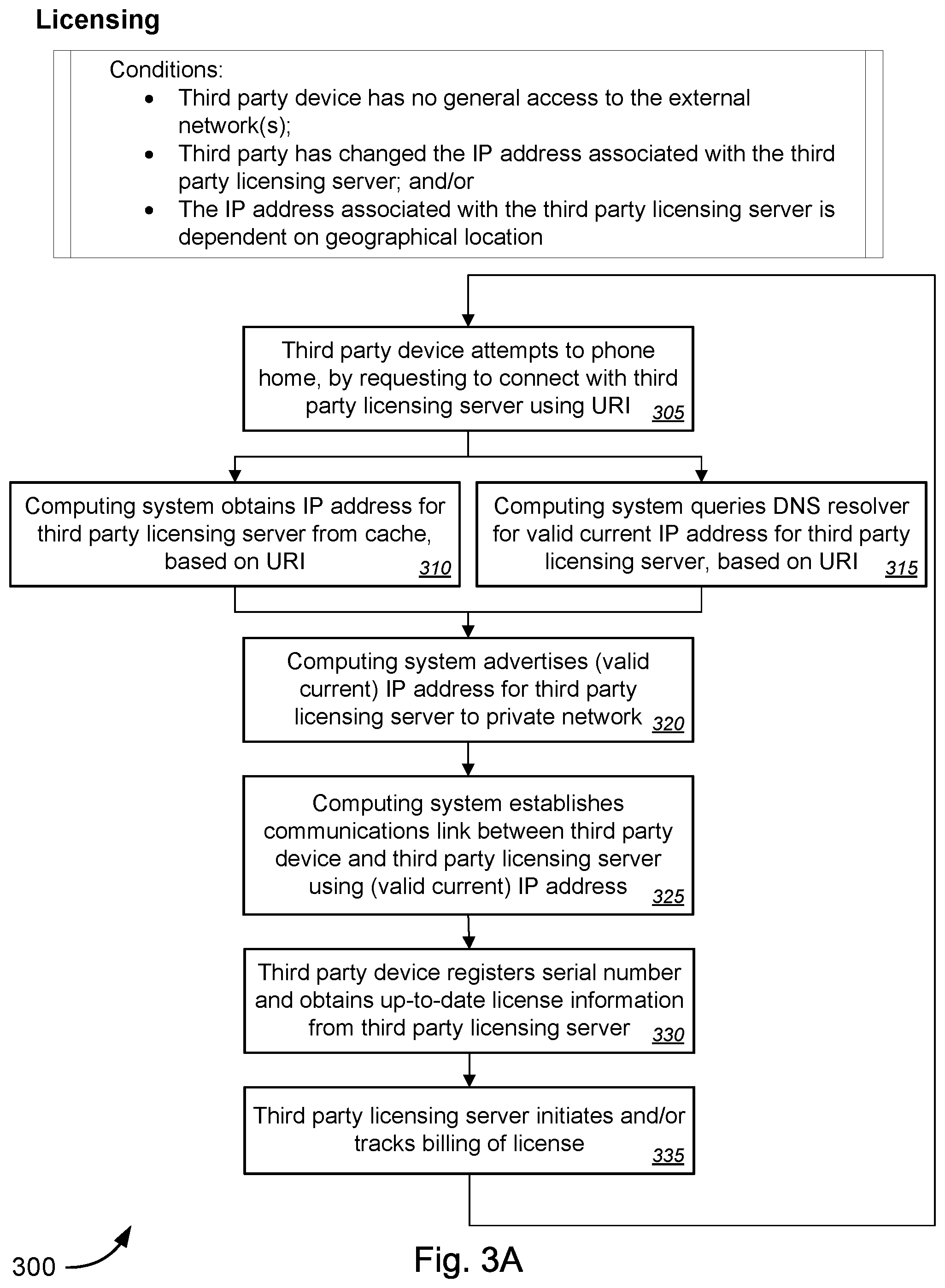 Patent US12348481 Figure 3 – Dynamic border gateway protocol (BGP) host route generation based on domain name system (DNS) resolution
