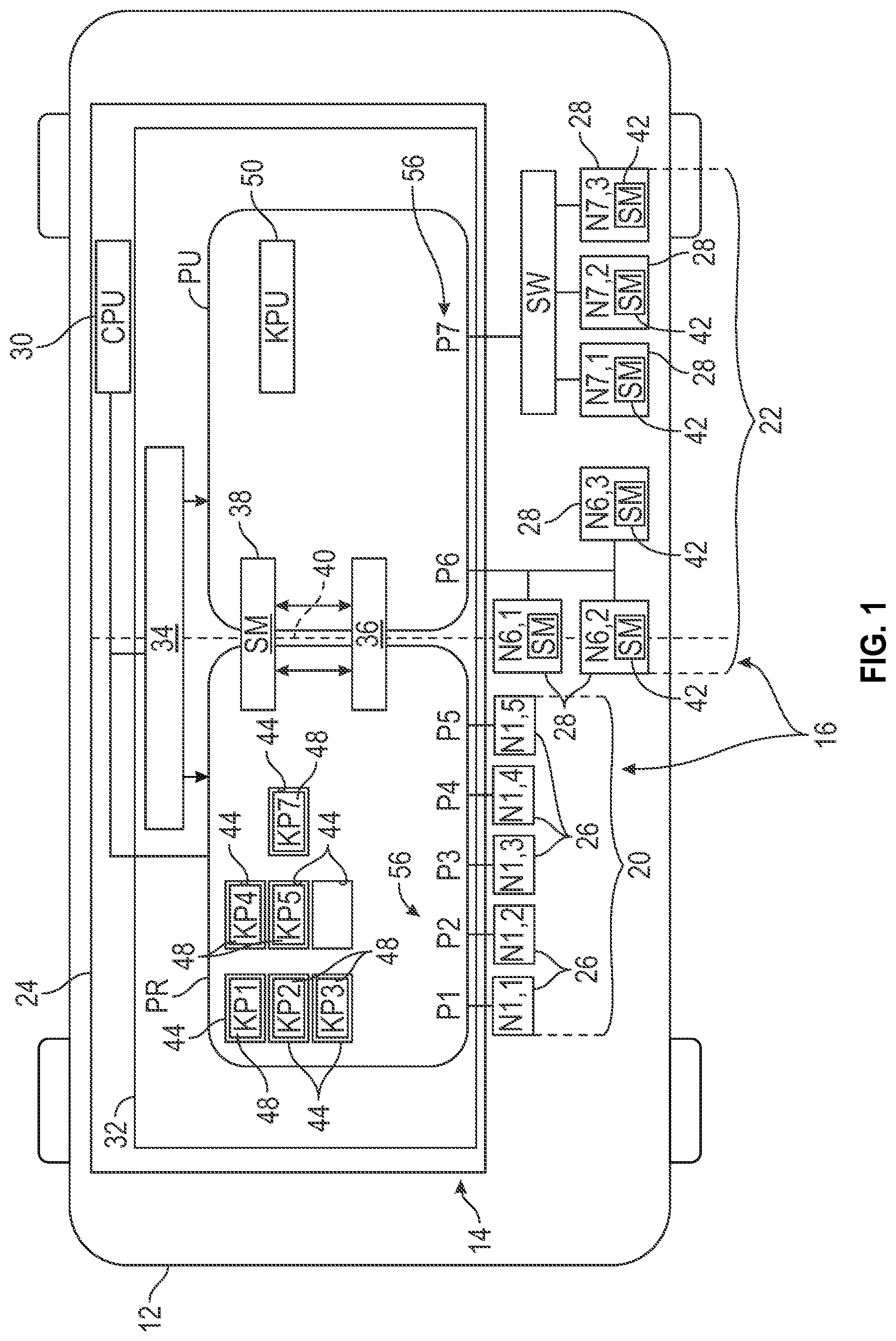 Patent US12348493 Figure 1 – Message authentication system including a network device having a lightweight security module