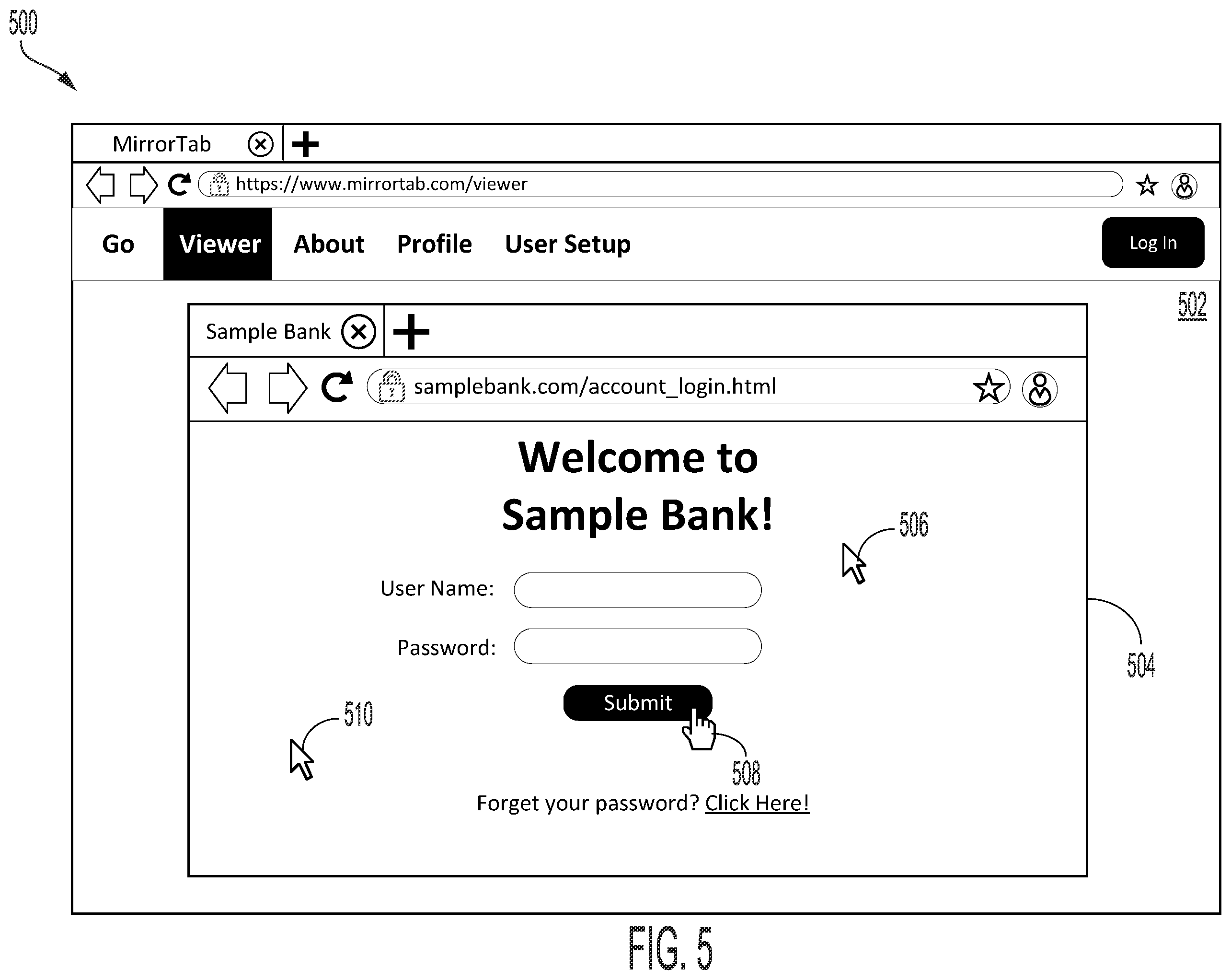 Patent US12348528 Figure 5 – Virtual browser application systems and methods