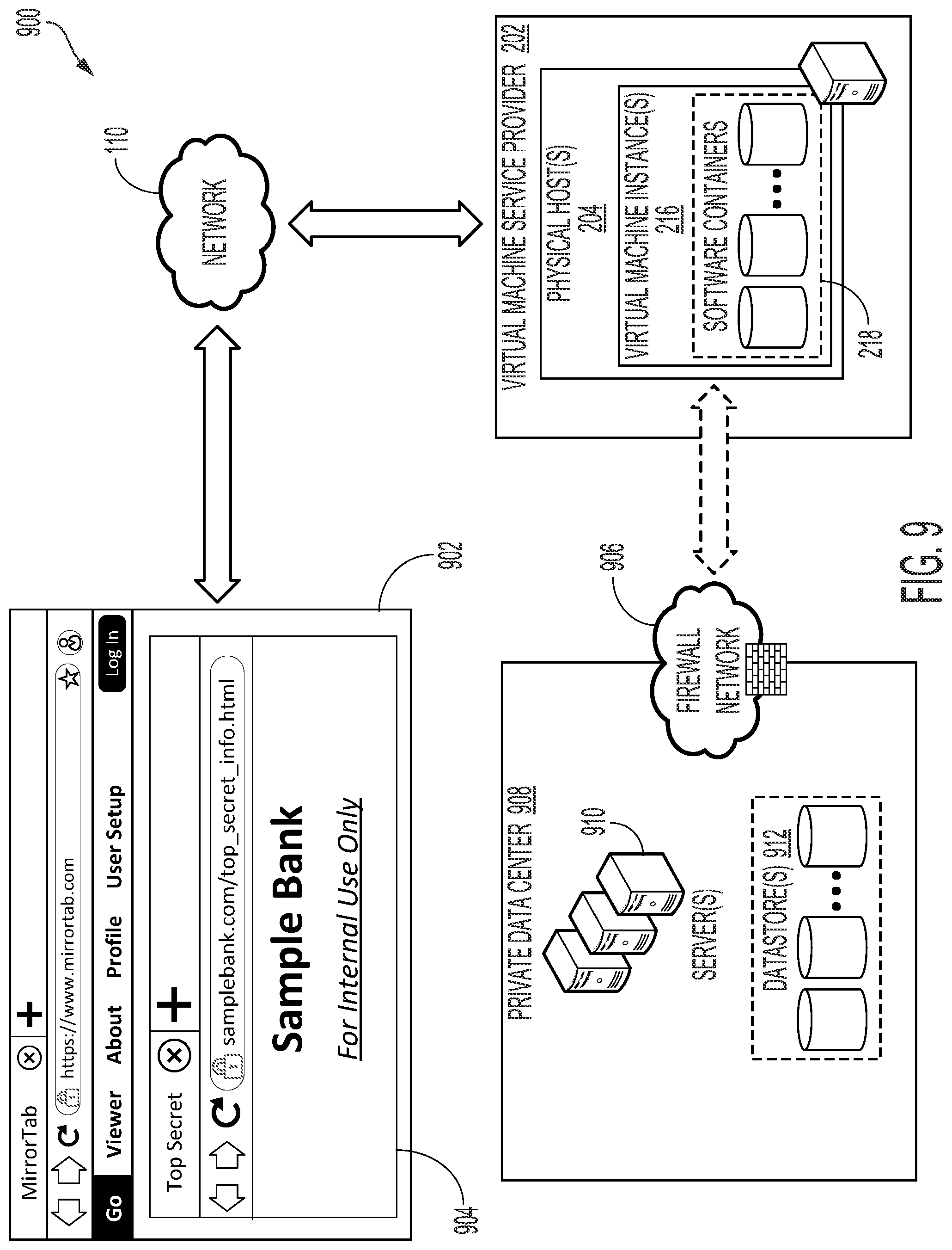 Patent US12348528 Figure 10 – Virtual browser application systems and methods