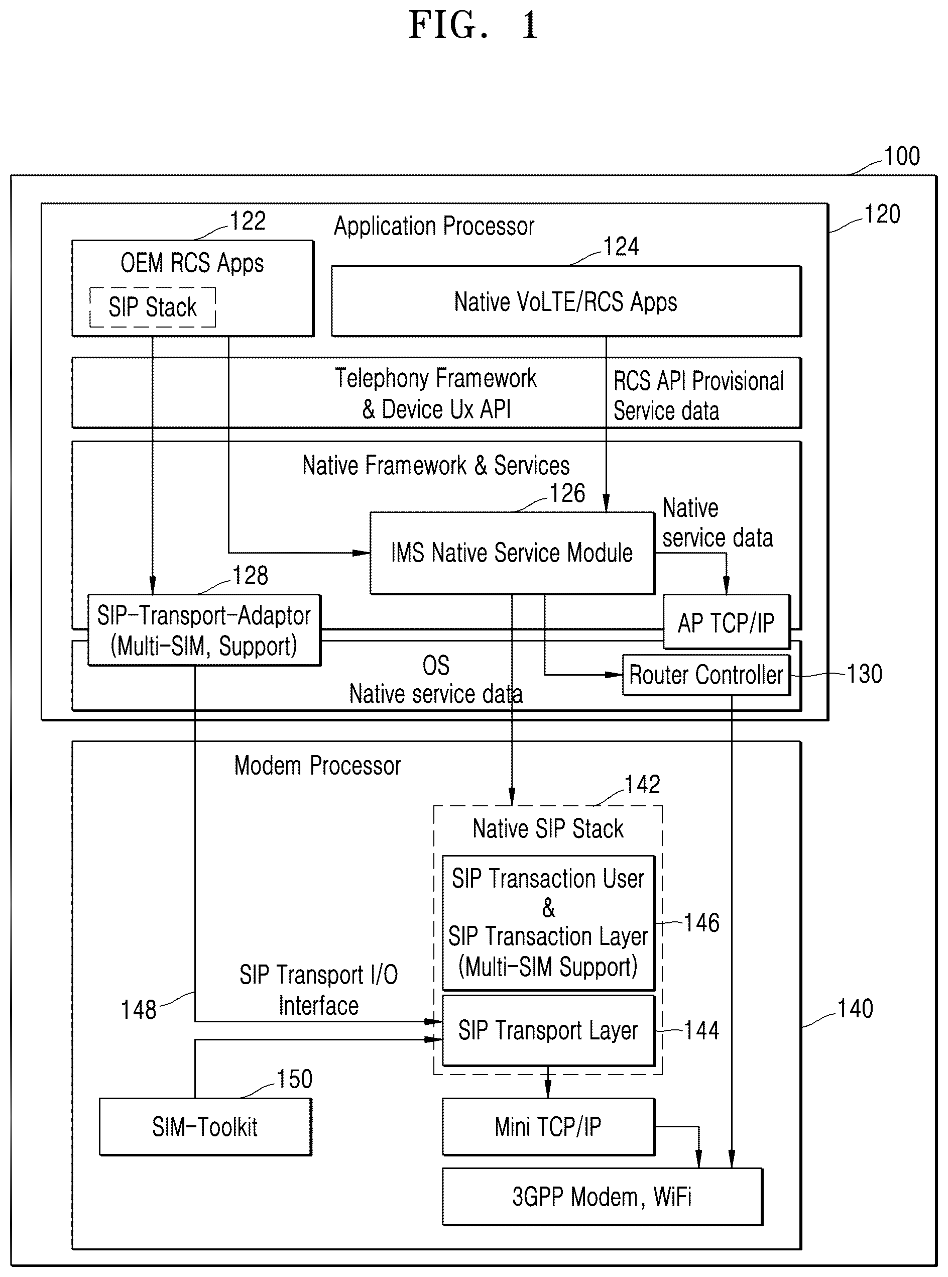 Patent US12348573 Figure 1 – Wireless communication apparatus supporting rich communication suite (RCS) and wireless communication method thereof