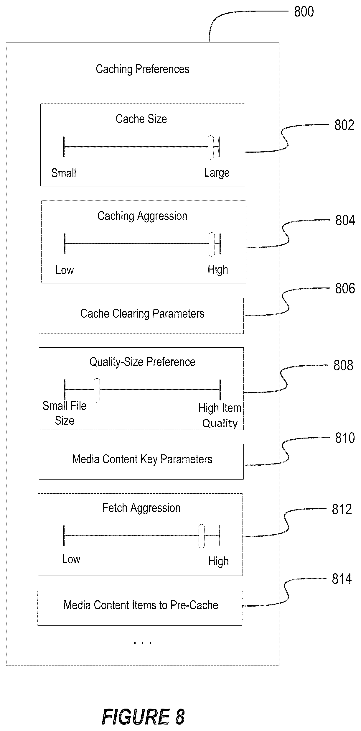 Patent US12348597 Figure 8 – Predictive caching
