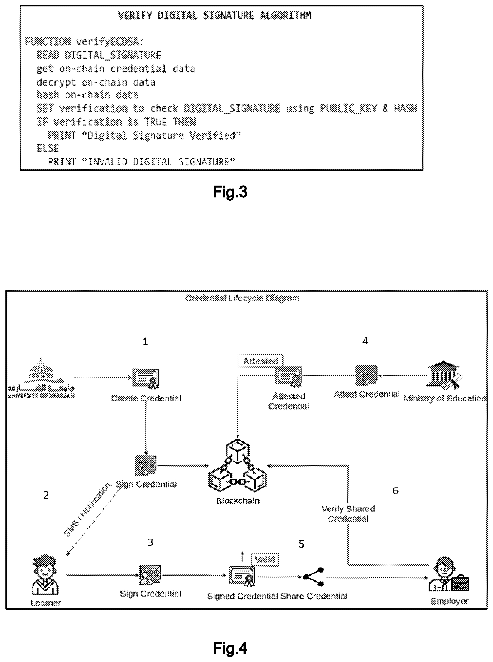 Patent US12348634 Figure 2 – Framework for storage and verification of academic credentials on blockchain technology