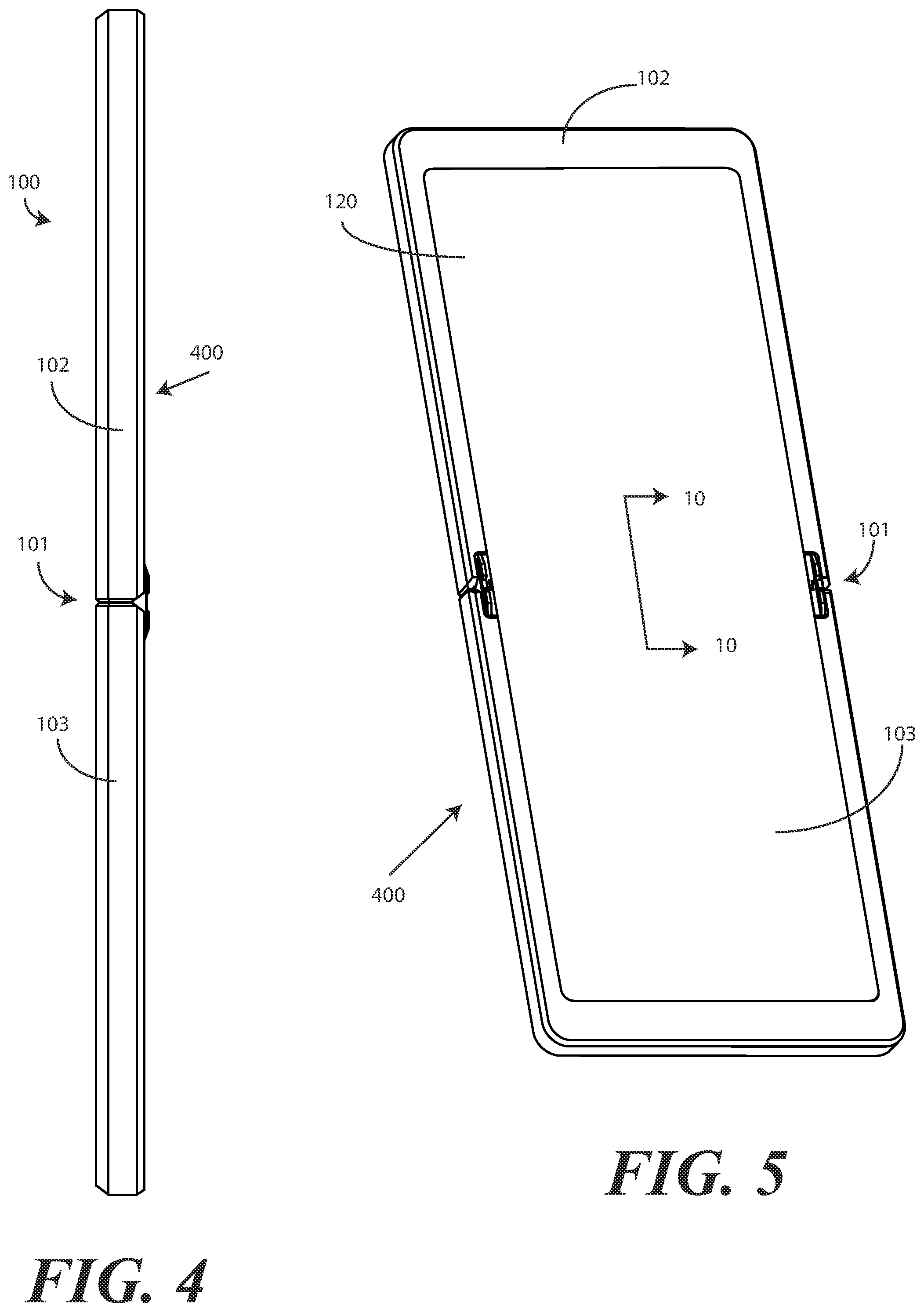 Patent US12348657 Figure 3 – Hinged electronic device with flexible substrate having dynamic regions defining one or more apertures