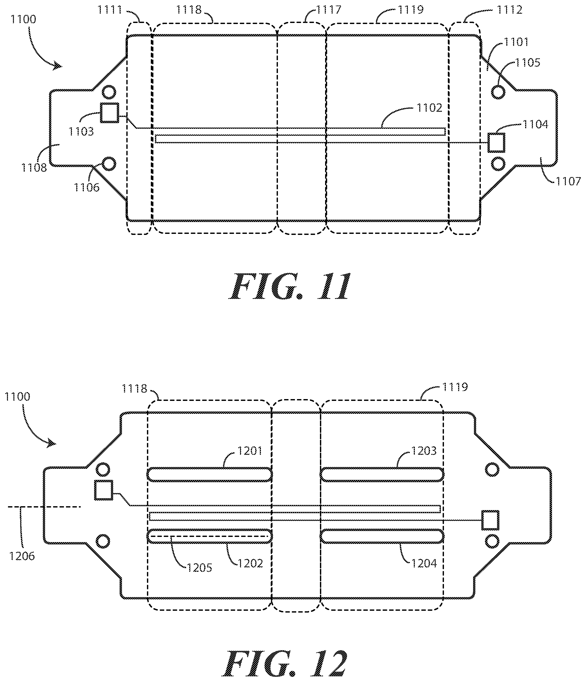 Patent US12348657 Figure 8 – Hinged electronic device with flexible substrate having dynamic regions defining one or more apertures
