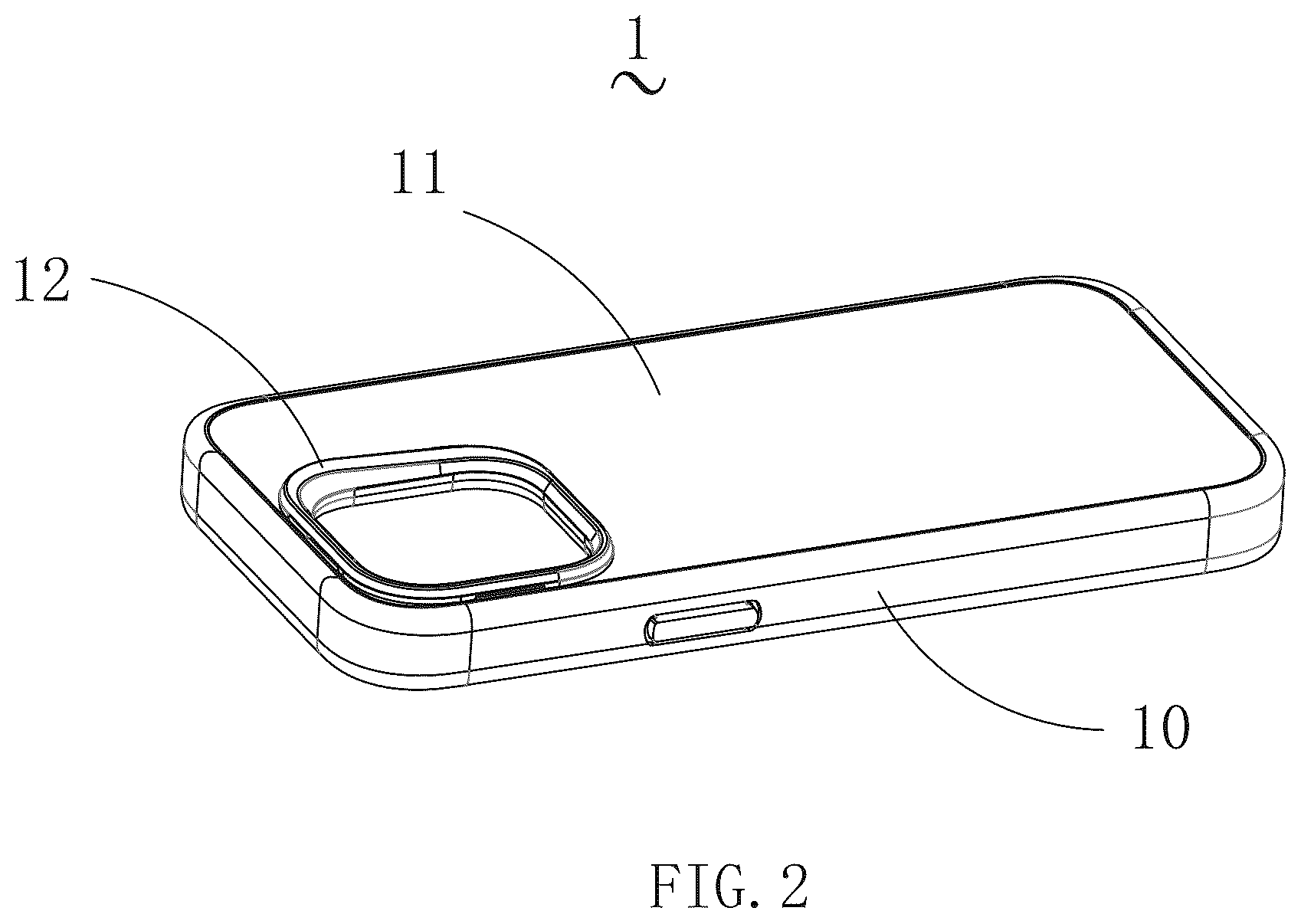 Patent US12348659 Figure 2 – Rear plate and protective case for electronic device