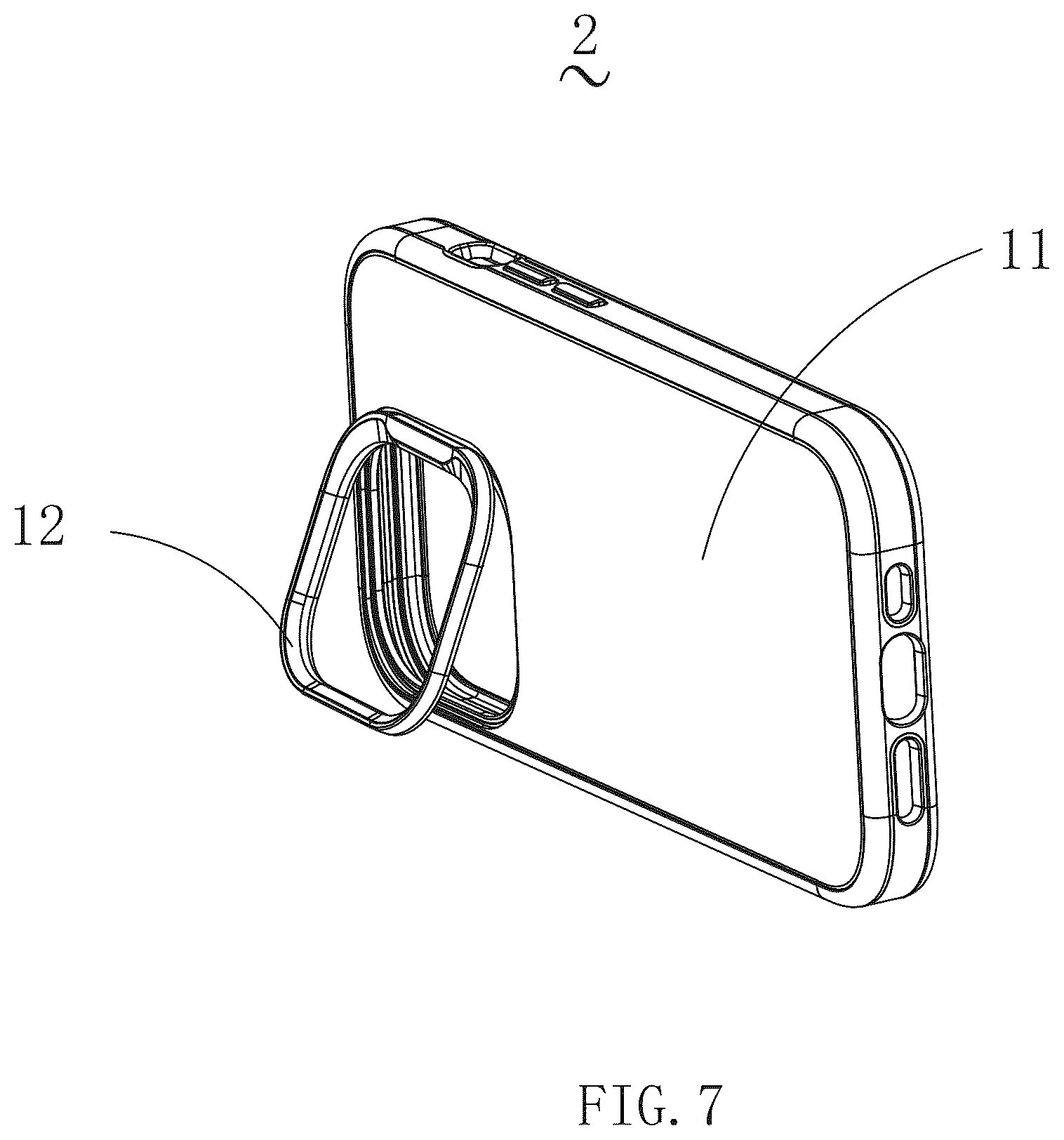 Patent US12348659 Figure 7 – Rear plate and protective case for electronic device