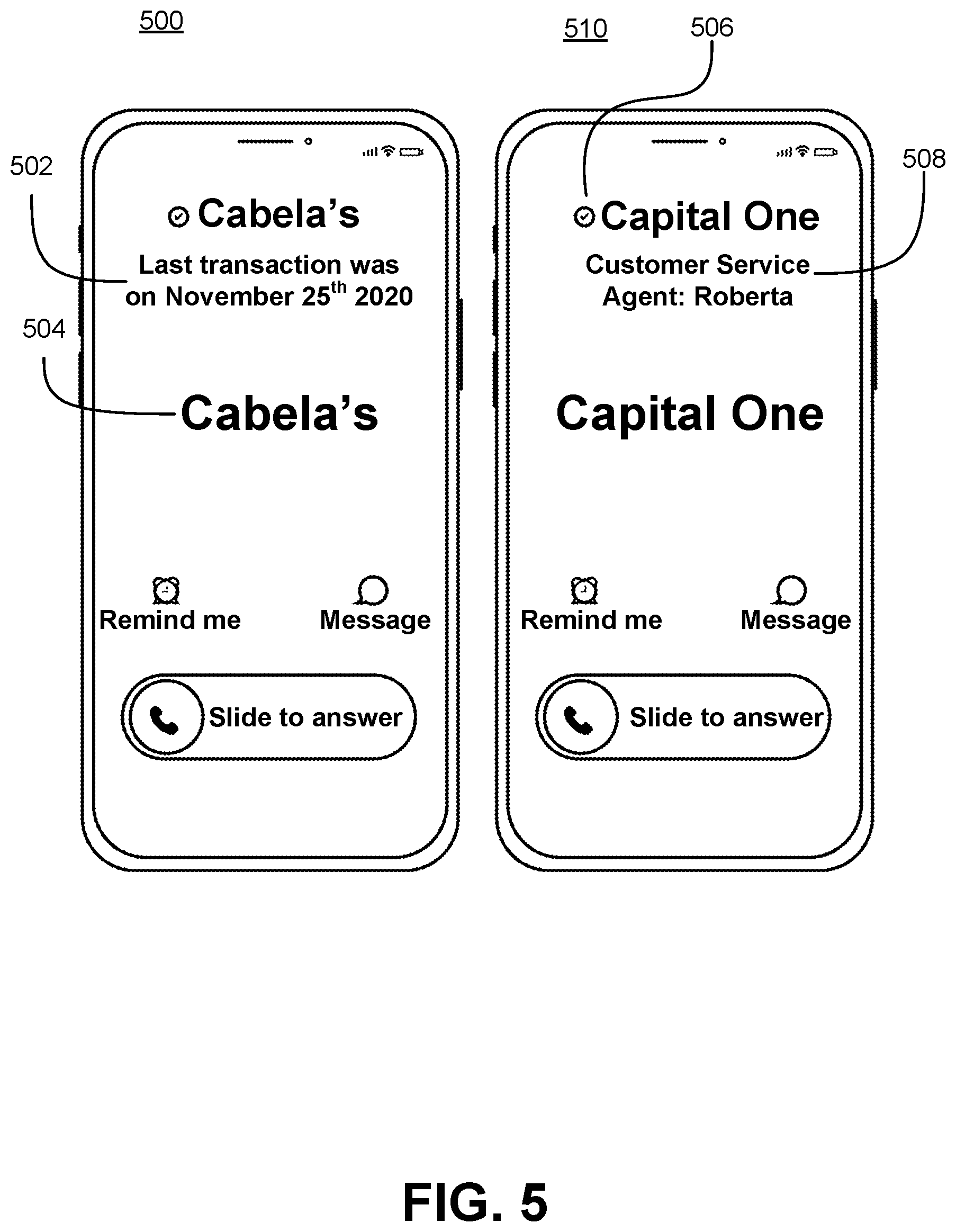 Patent US12348660 Figure 5 – Generating a screening interface for communications
