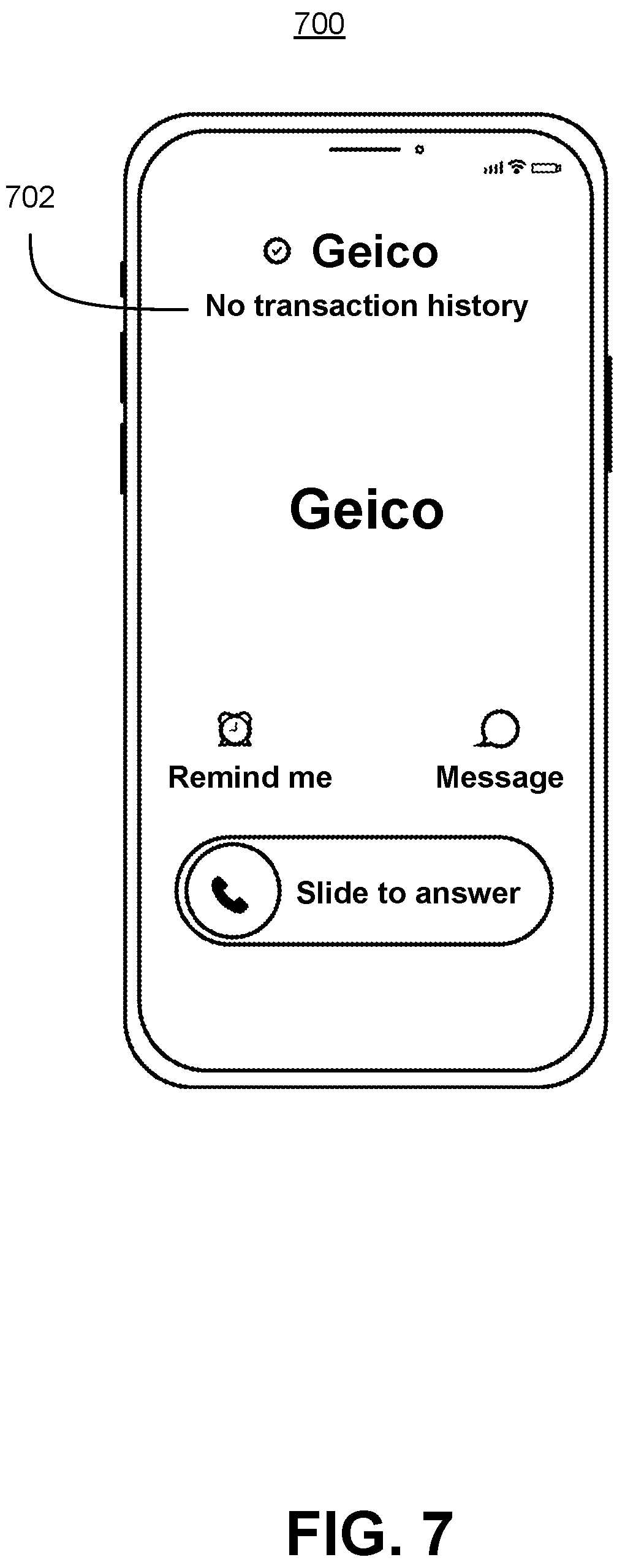Patent US12348660 Figure 7 – Generating a screening interface for communications