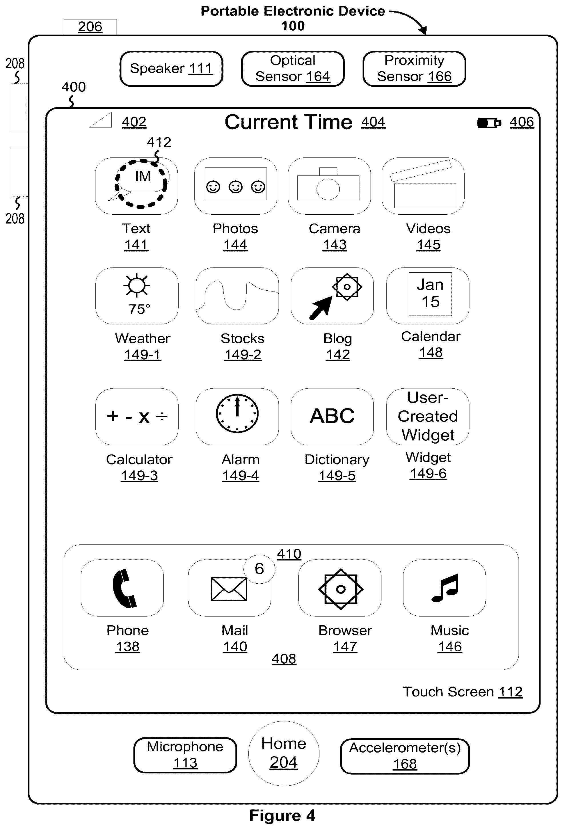 Patent US12348663 Figure 5 – Portable electronic device with conversation management for incoming instant messages