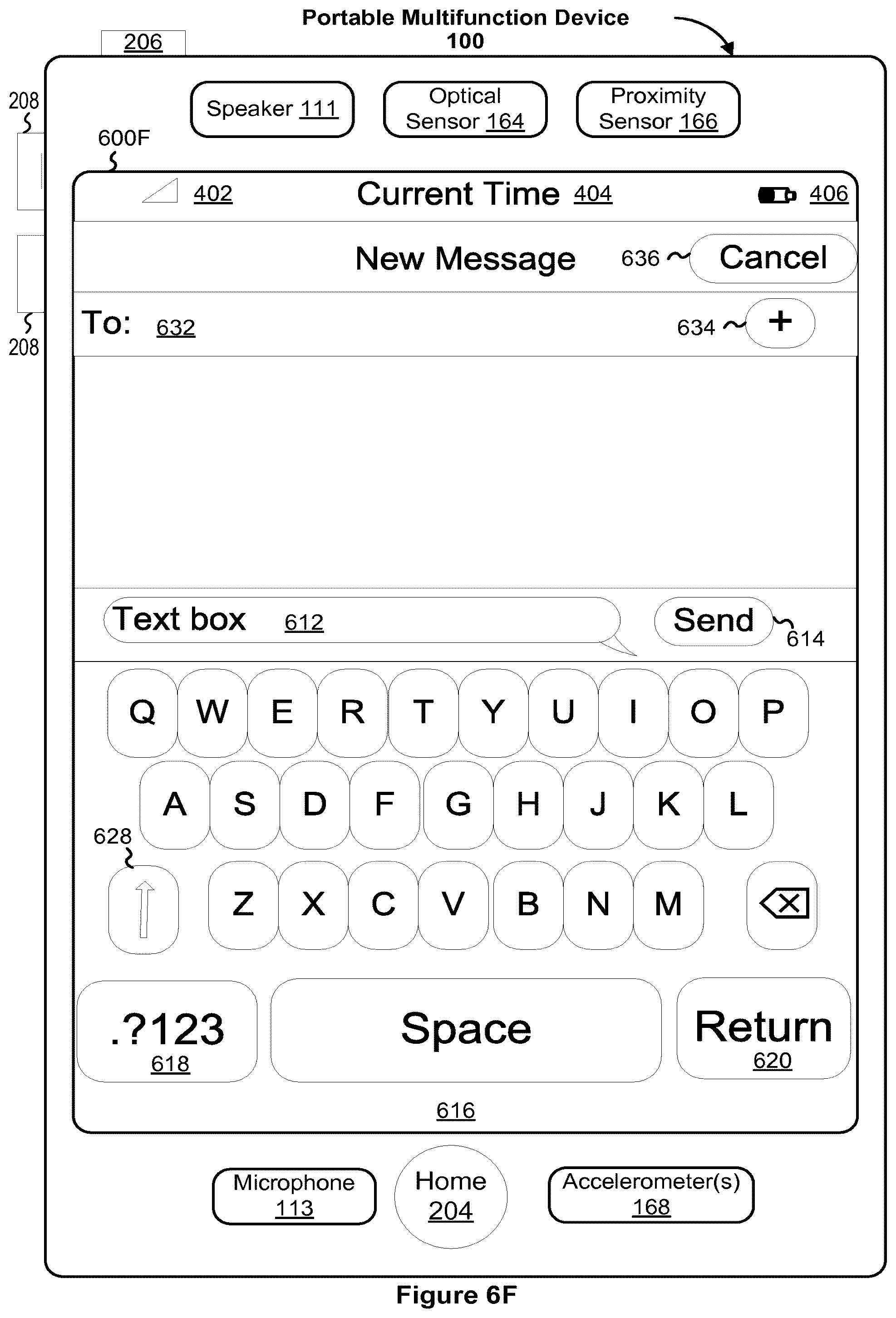 Patent US12348663 Figure 12 – Portable electronic device with conversation management for incoming instant messages