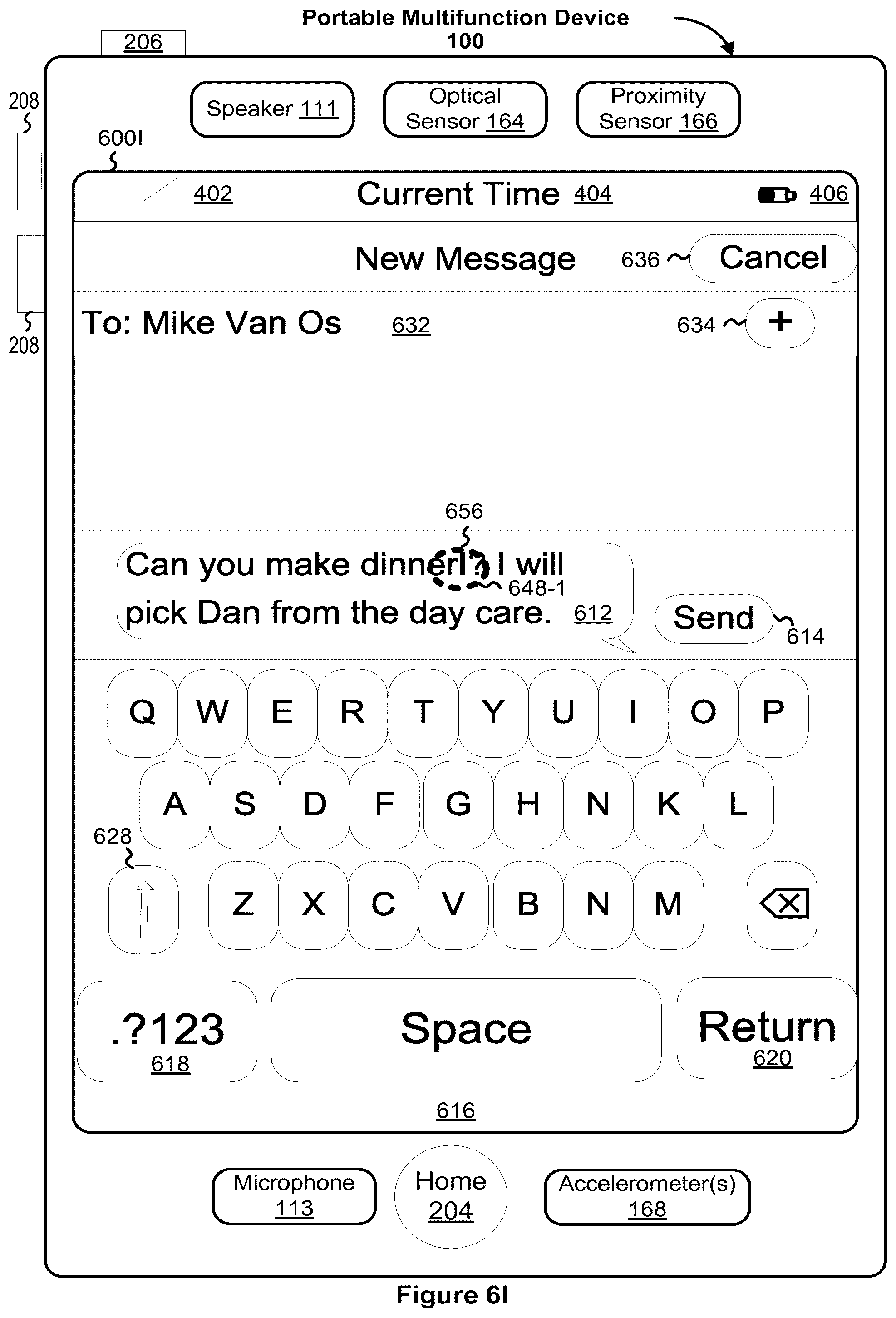 Patent US12348663 Figure 15 – Portable electronic device with conversation management for incoming instant messages