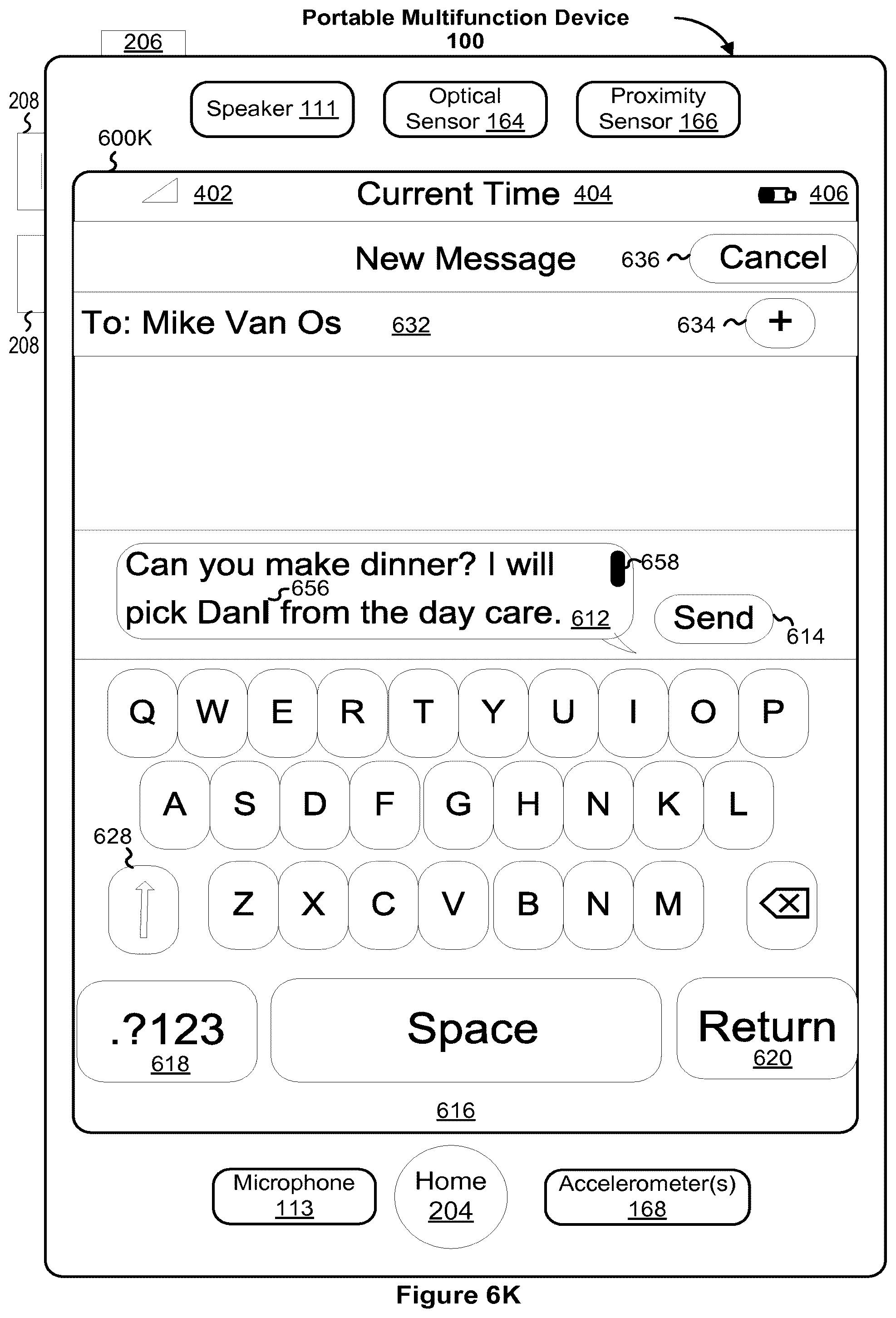Patent US12348663 Figure 17 – Portable electronic device with conversation management for incoming instant messages